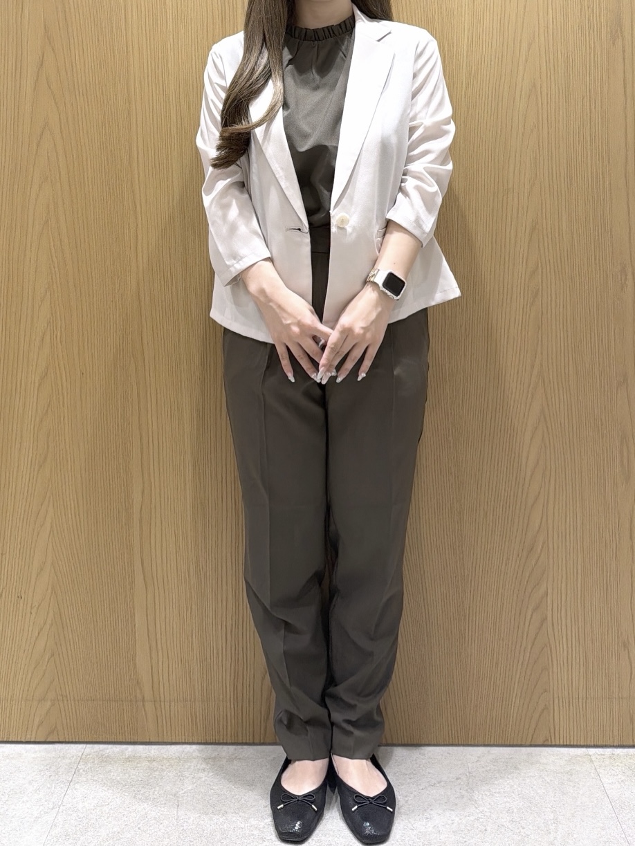 aiさんの「index｜【接触冷感／防シワ】ひんやり7分袖テーラードジャケット《洗濯機OK》」を使ったコーディネート