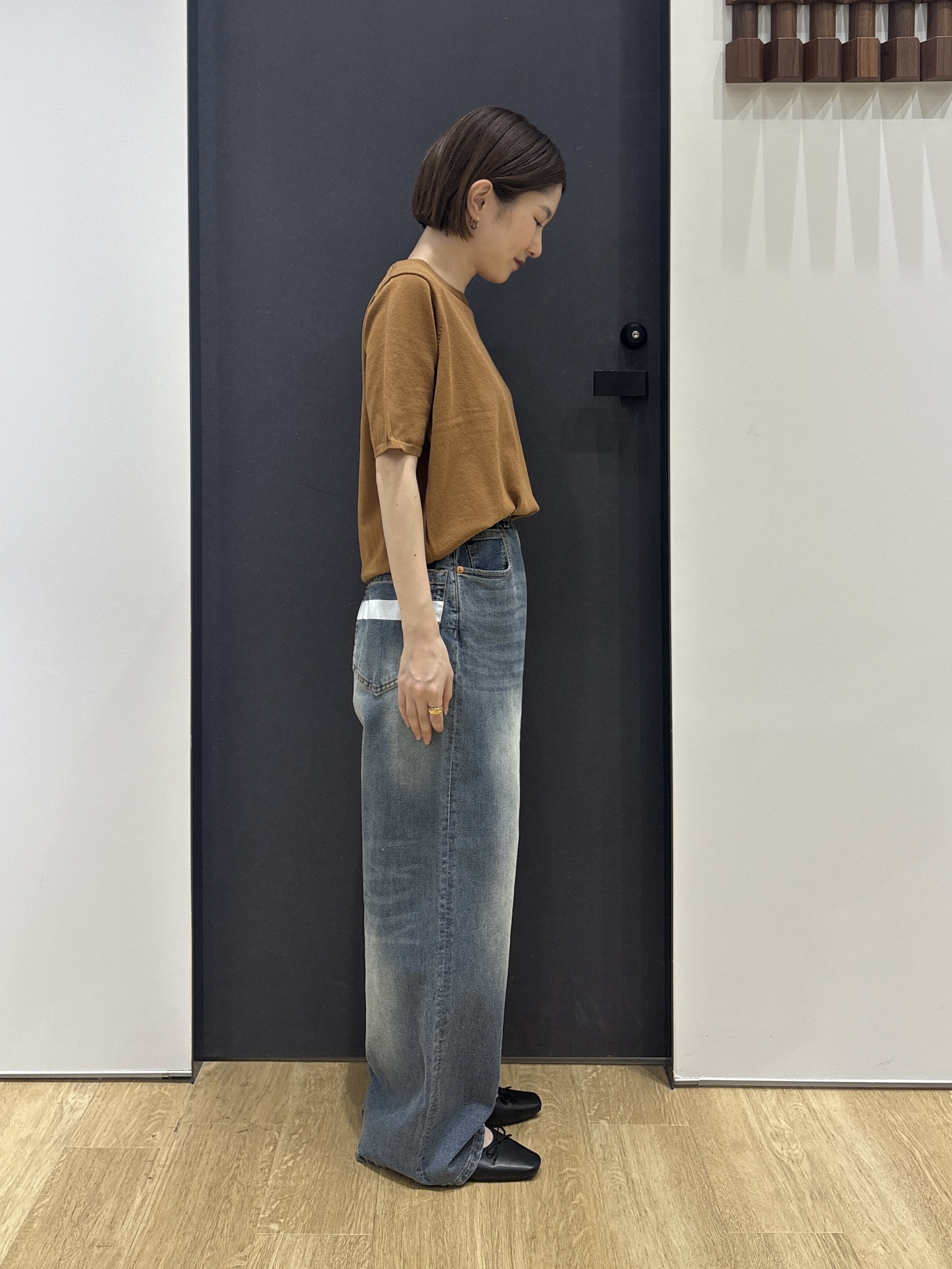 risaさんの「Dessin｜【9色展開/接触冷感/UVカット】ドライタッチサマーニットT」を使ったコーディネート