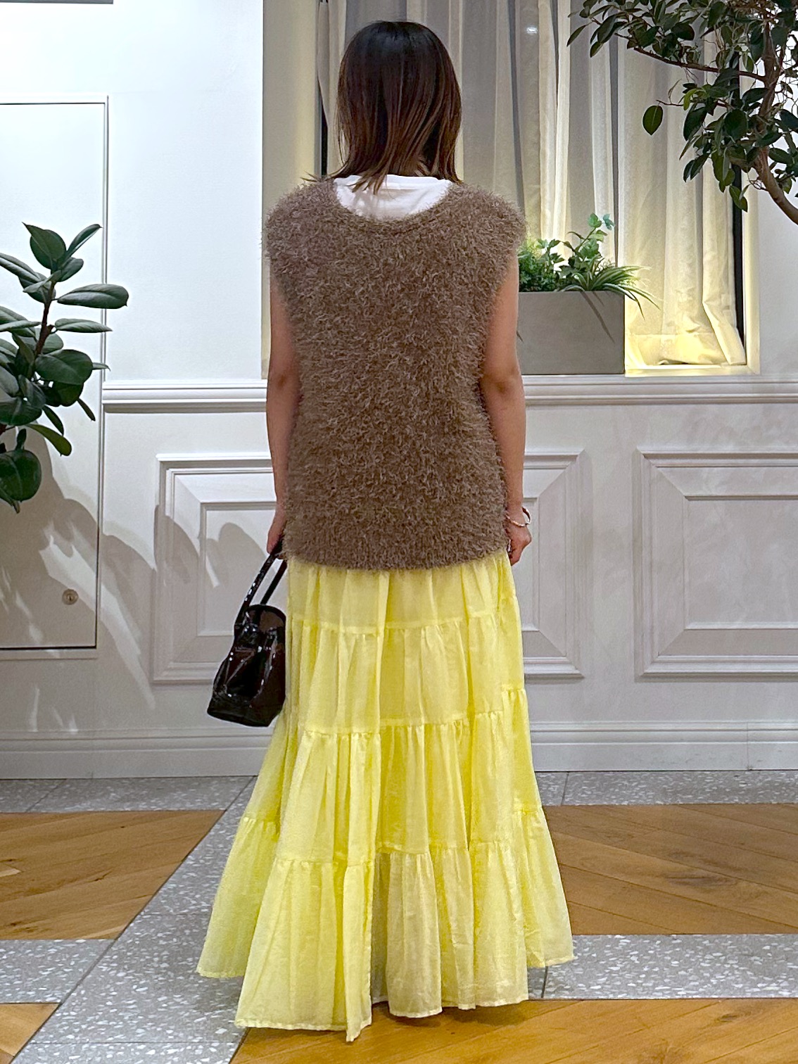 なべこさんの「DRESSTERIOR｜【接触冷感／抗菌防臭／消臭】アイスクリアコットンフレンチスリーブT」を使ったコーディネート