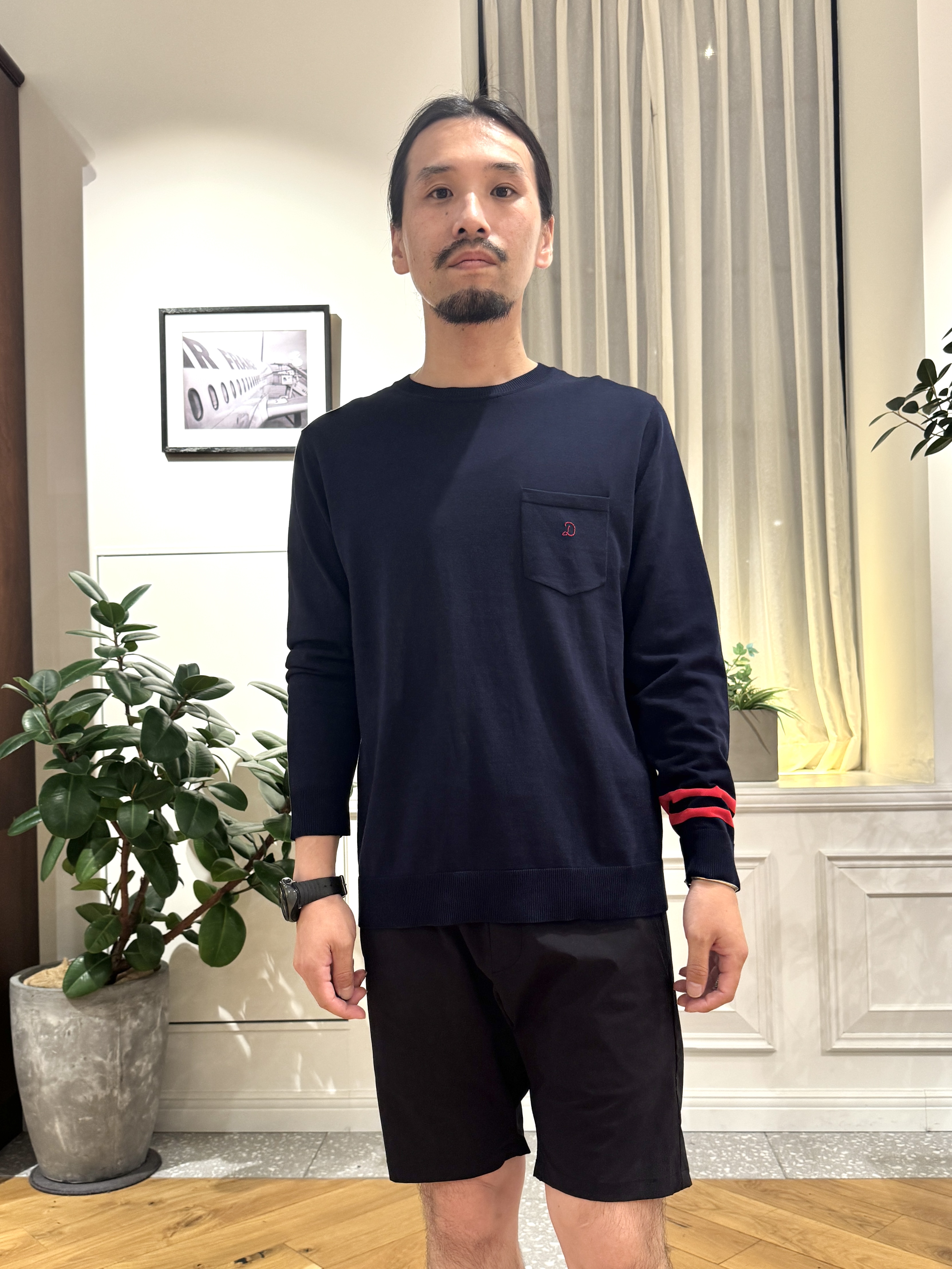 kawarataniさんの「DRESSTERIOR｜【ウォッシャブル】コットンシルク クルーニット」を使ったコーディネート