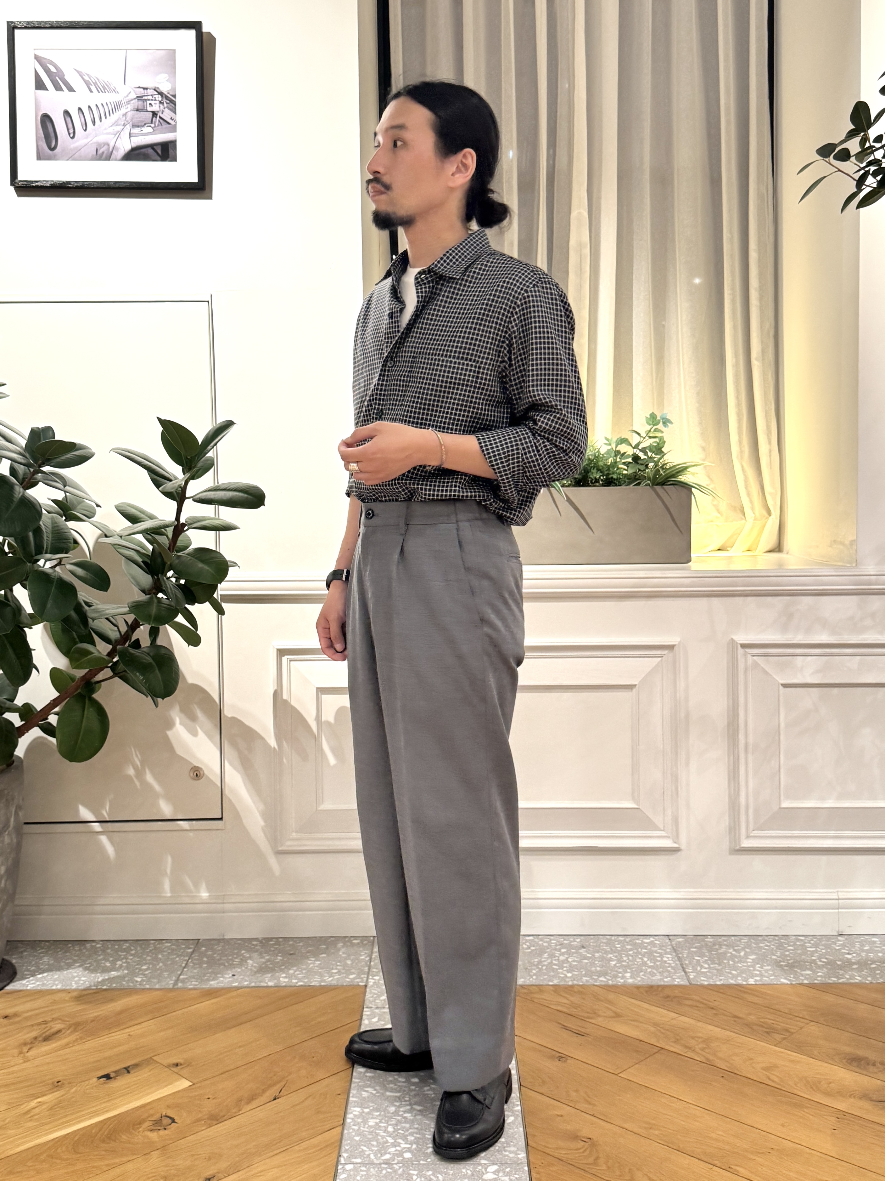 kawarataniさんの「DRESSTERIOR｜ミニチェックシャツ」を使ったコーディネート