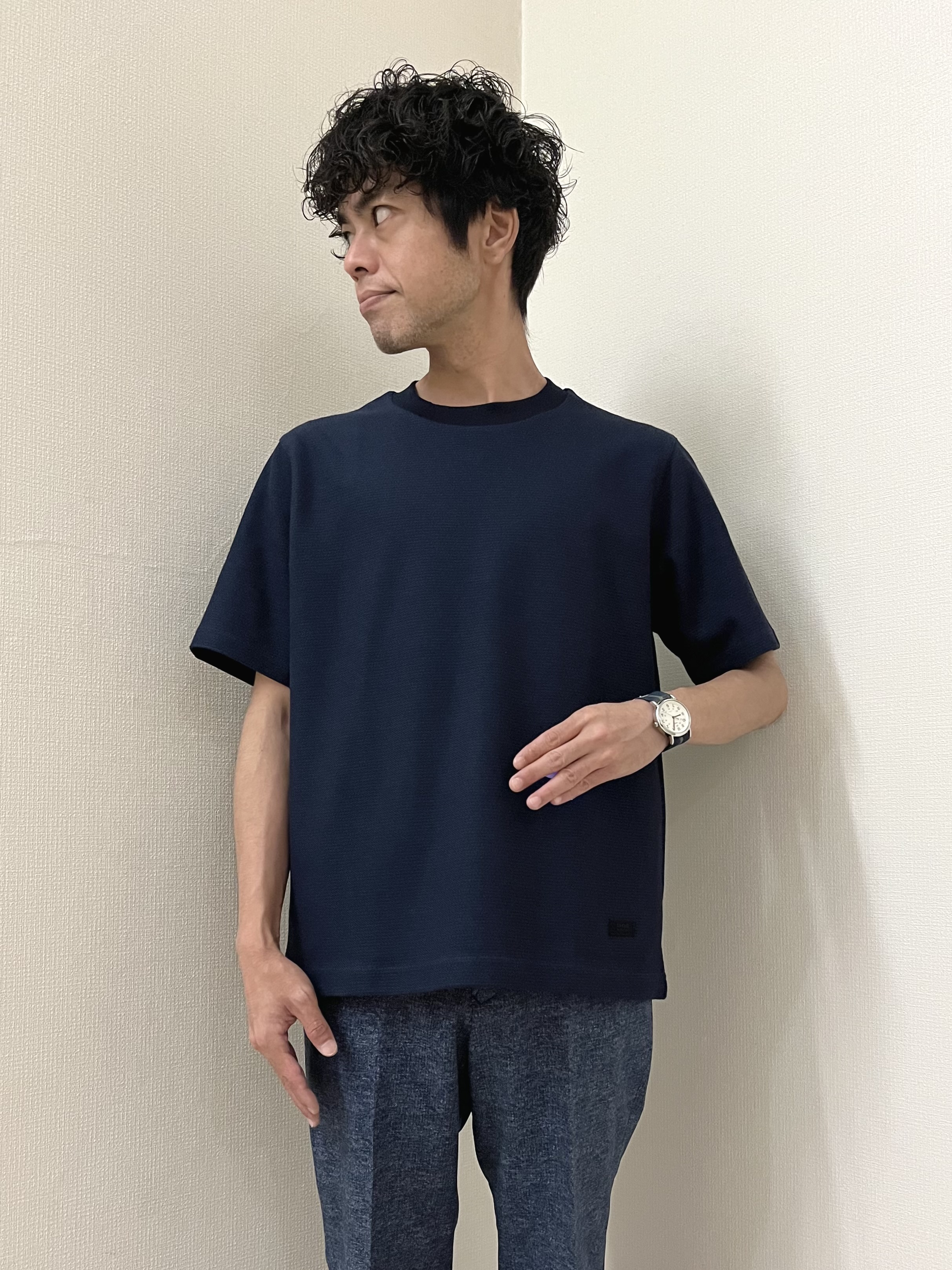 URAさんの「TAKEO KIKUCHI｜【抗菌防臭】COOL DOTS（R）ドビープリント ジャケット」を使ったコーディネート