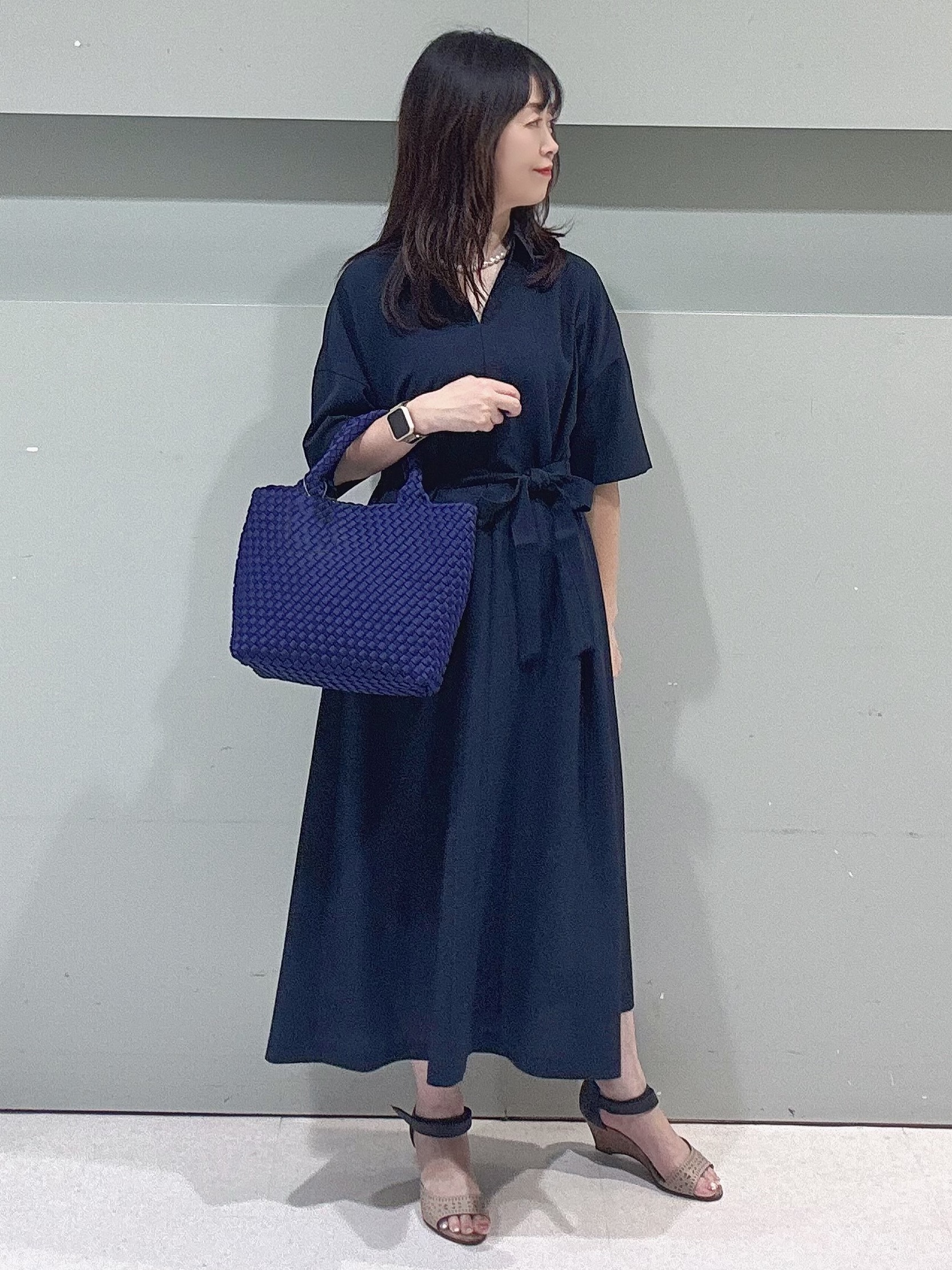 makiさんの「UNTITLED｜【UVカット/接触冷感/通気性】エアリークールワンピース」を使ったコーディネート