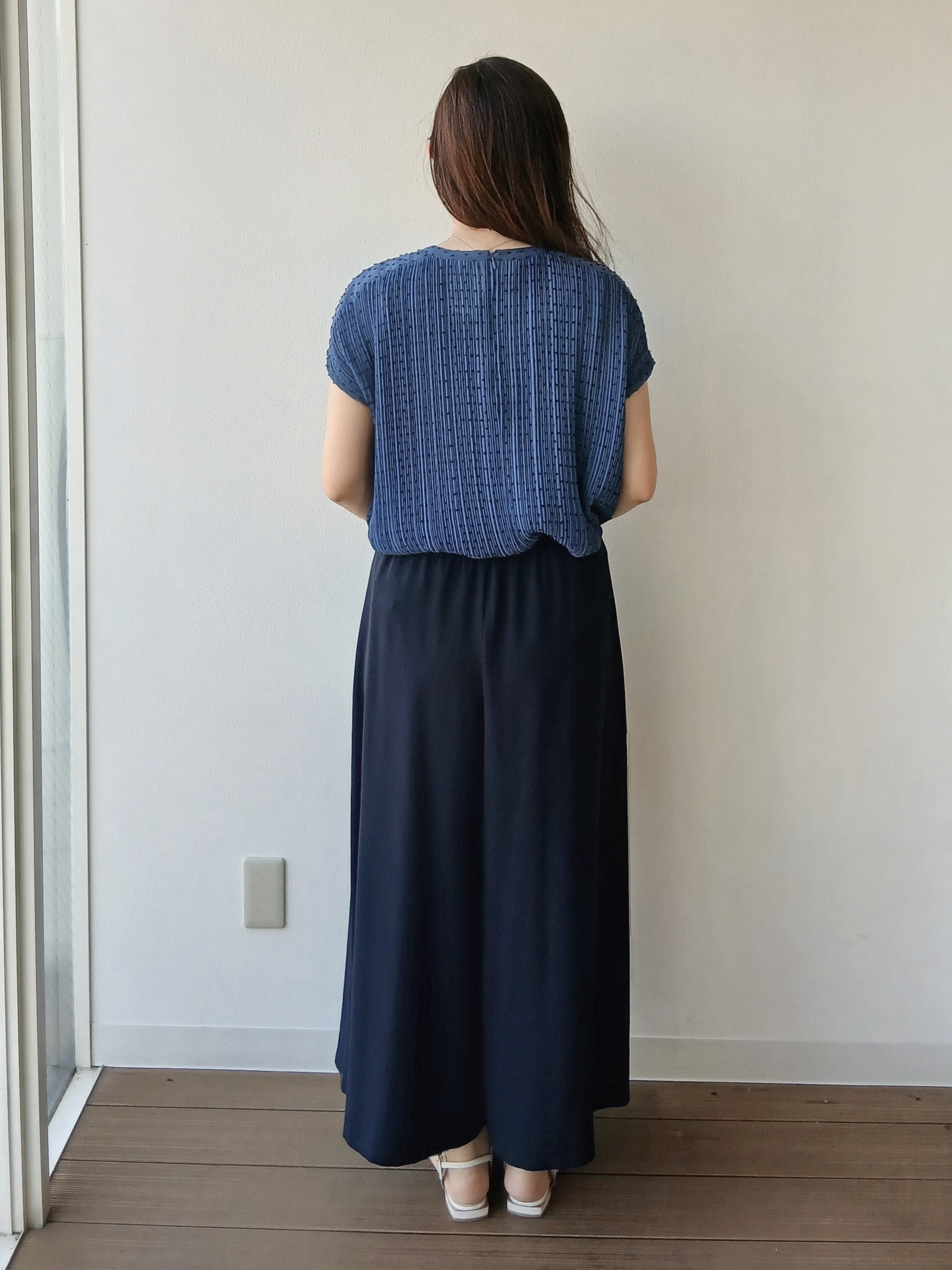 なみきさんの「UNTITLED｜◆【1枚で着映える】ドットジャガードブラウス」を使ったコーディネート
