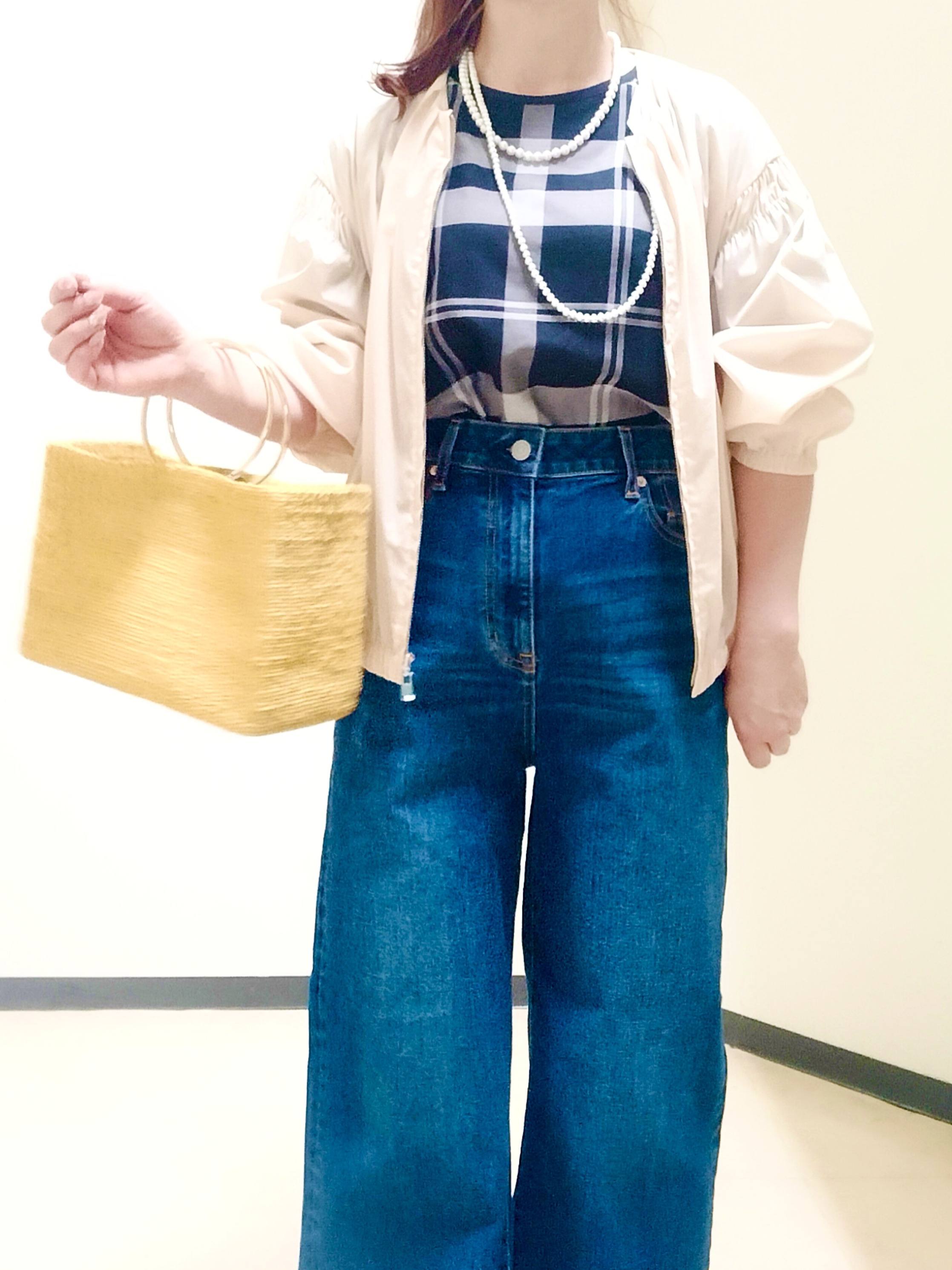 花さんの「Reflect｜フロントファスナーシアーブルゾン」を使ったコーディネート