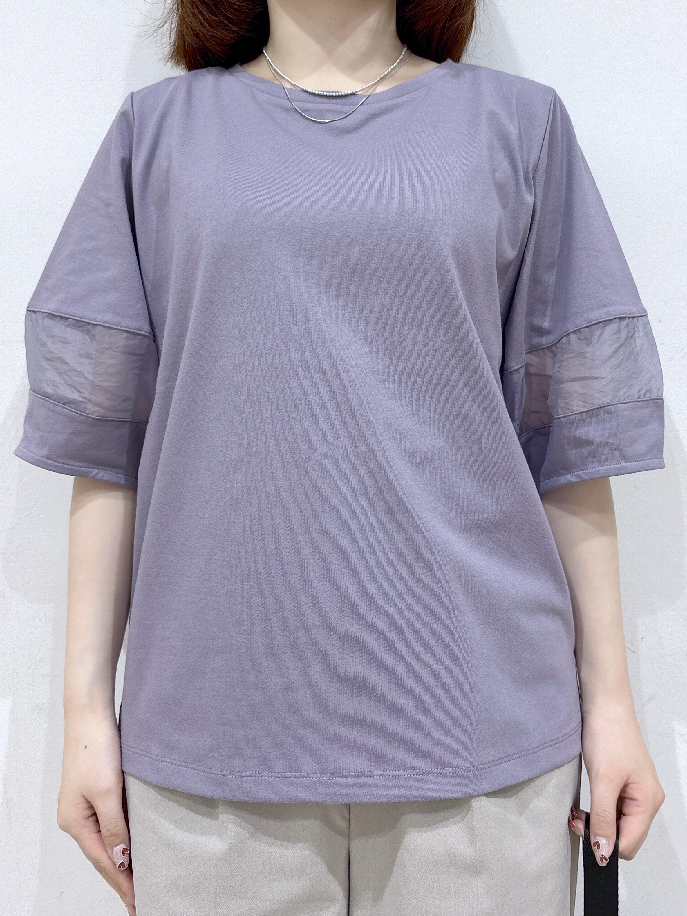 るーさんの「grove｜【吸水速乾・UVカット・接触冷感】シアードッキングランタンスリーブTシャツ」を使ったコーディネート