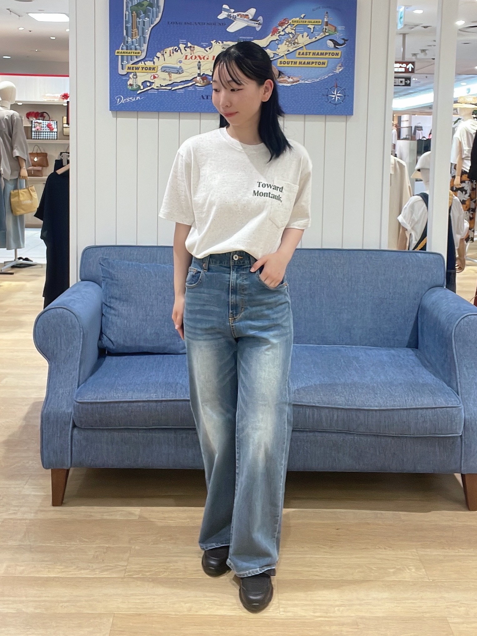 AYAさんの「Dessin｜ドルマンスリーブ シアーシャツブルゾン」を使ったコーディネート