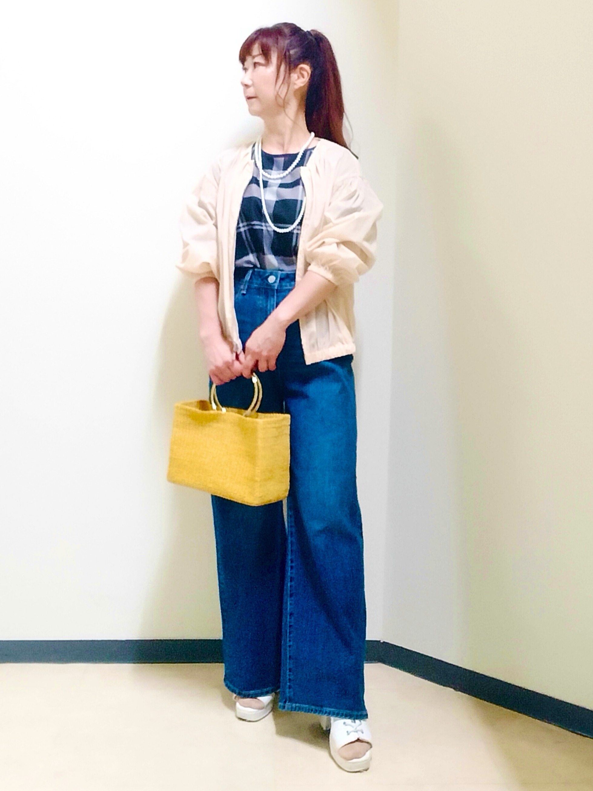 花さんの「Reflect｜フロントファスナーシアーブルゾン」を使ったコーディネート