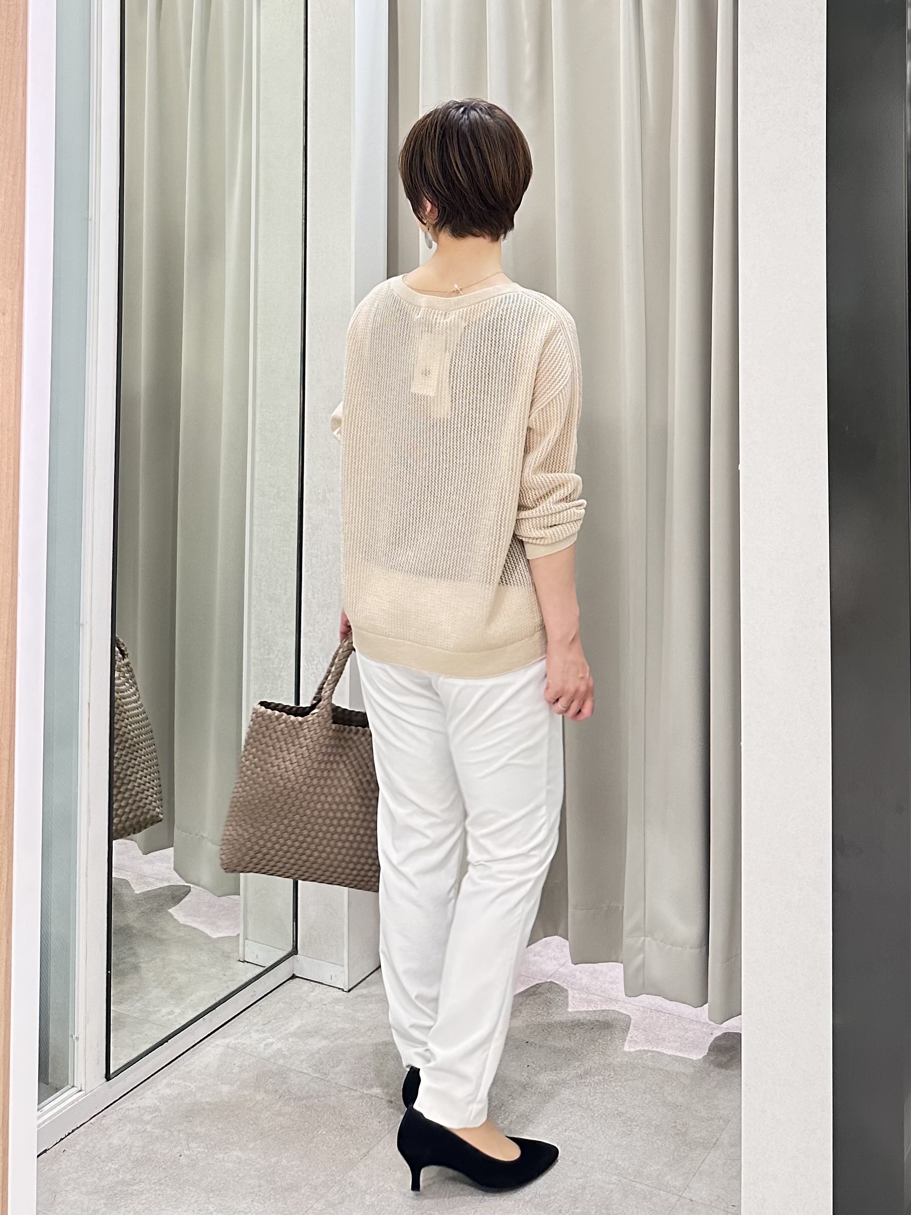 みなこさんの「UNTITLED｜シアーメッシュニット」を使ったコーディネート