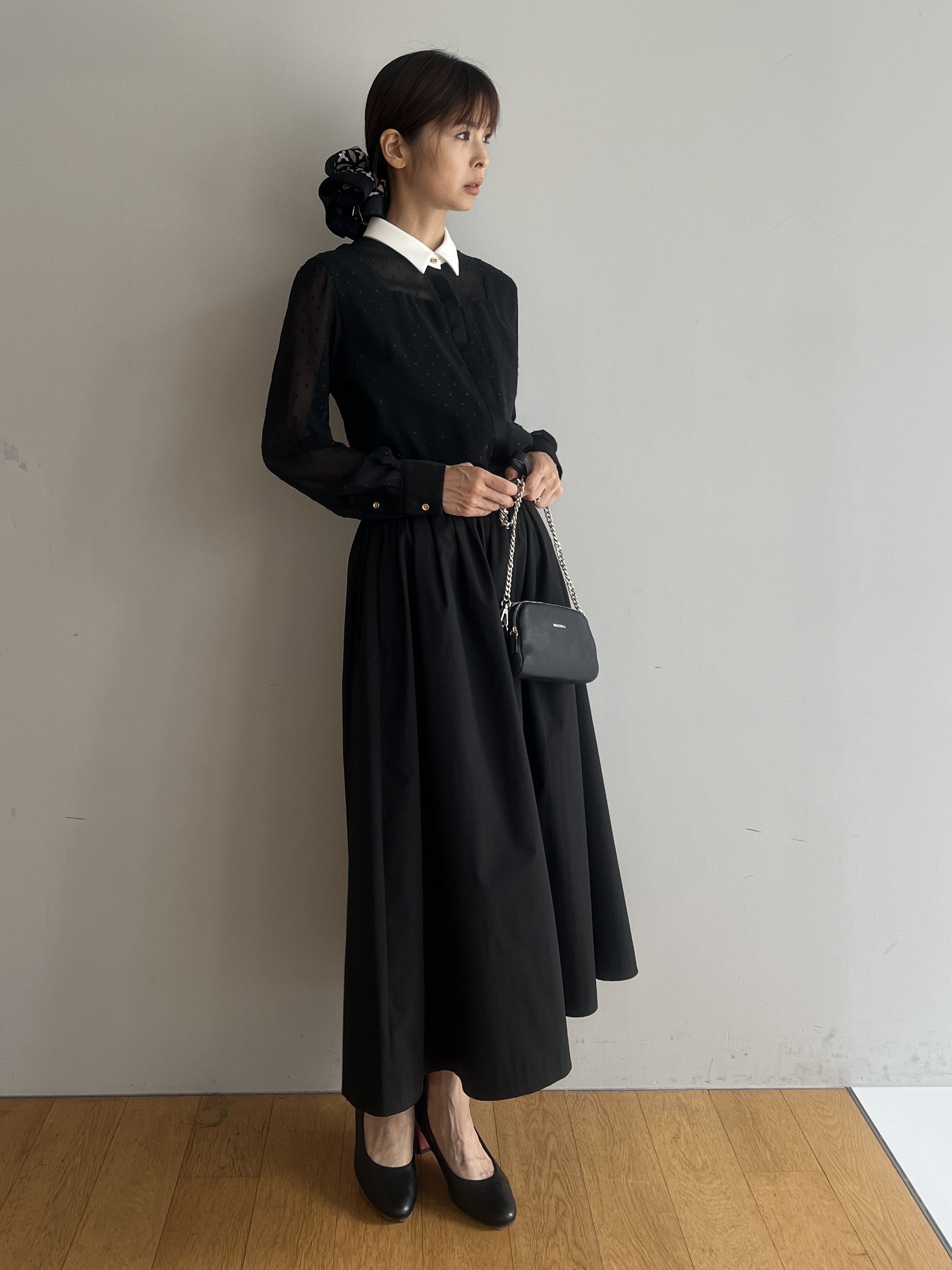 misaさんの「DRESSTERIOR｜【otonaMUSE5月号掲載】アーチフィットレザーパンプス」を使ったコーディネート