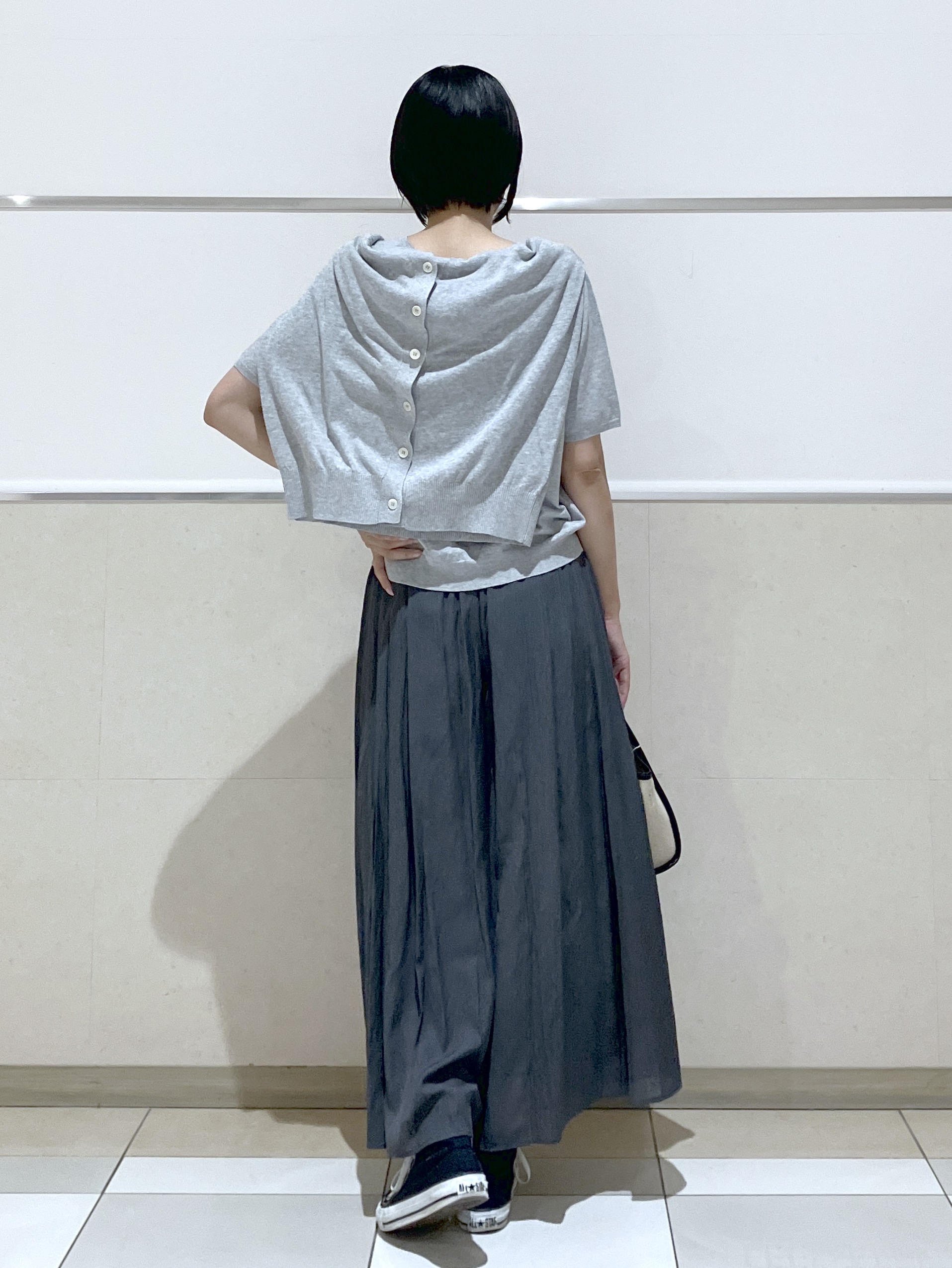 eriko さんの「Dessin｜【9色展開/接触冷感/UVカット】ドライタッチサマーニットT」を使ったコーディネート