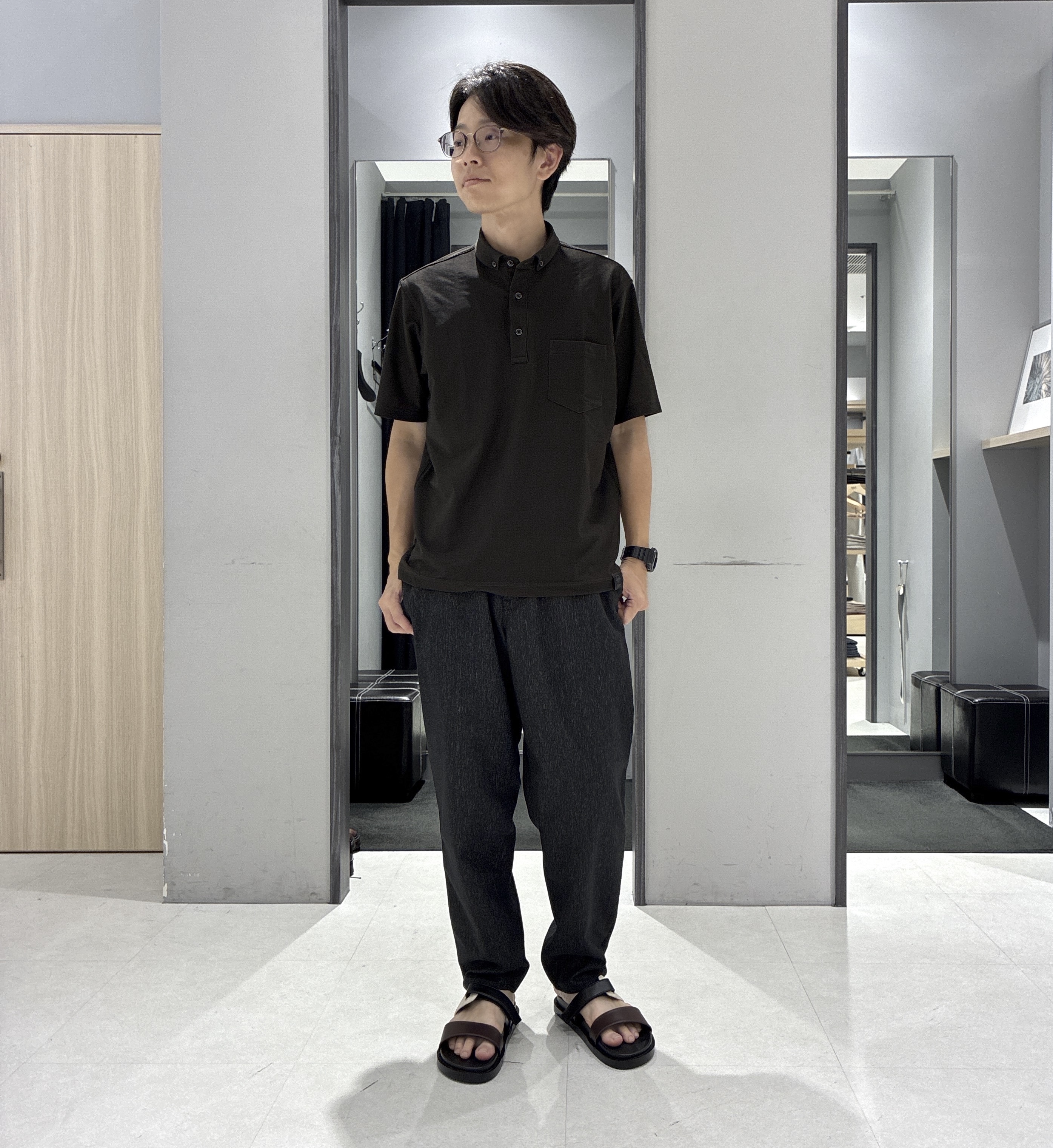 わいずみさんの「TAKEO KIKUCHI｜【通気性】AIR TOOL ポロシャツ」を使ったコーディネート