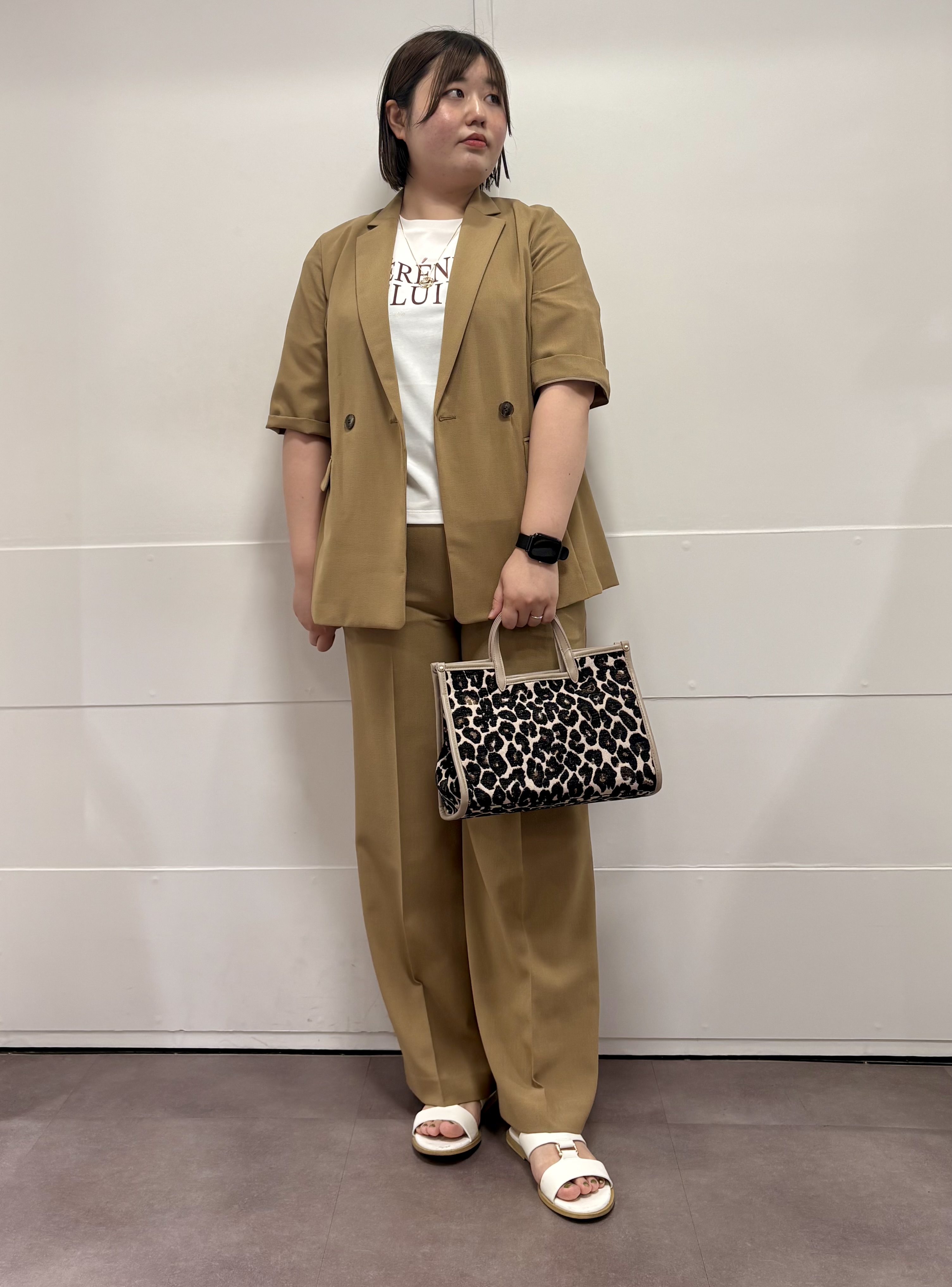 MIさんの「UNTITLED｜【セットアップ可/UVカット/通気性】エアリークール半袖ジャケット」を使ったコーディネート