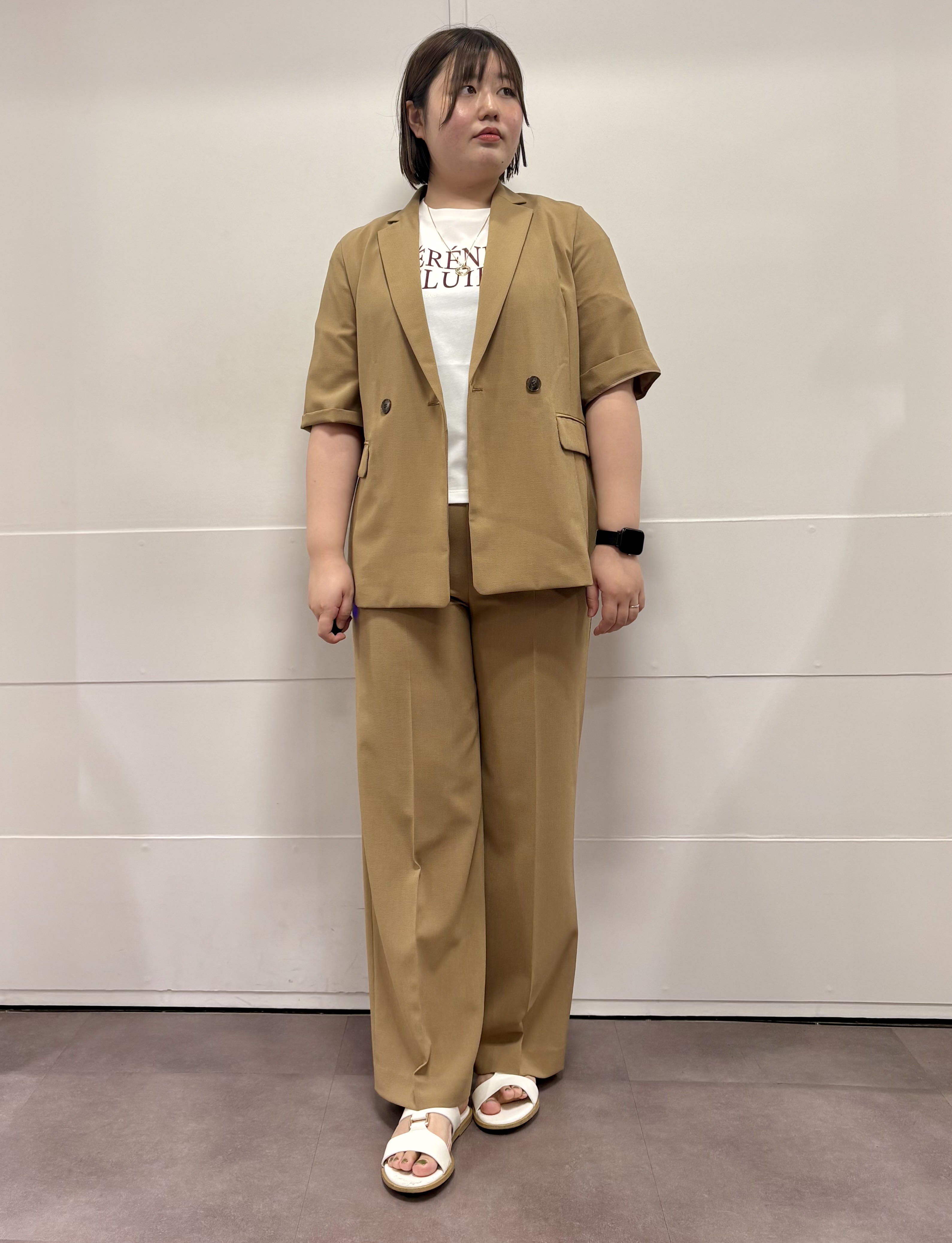 MIさんの「UNTITLED｜【セットアップ可/UVカット/通気性】エアリークール半袖ジャケット」を使ったコーディネート