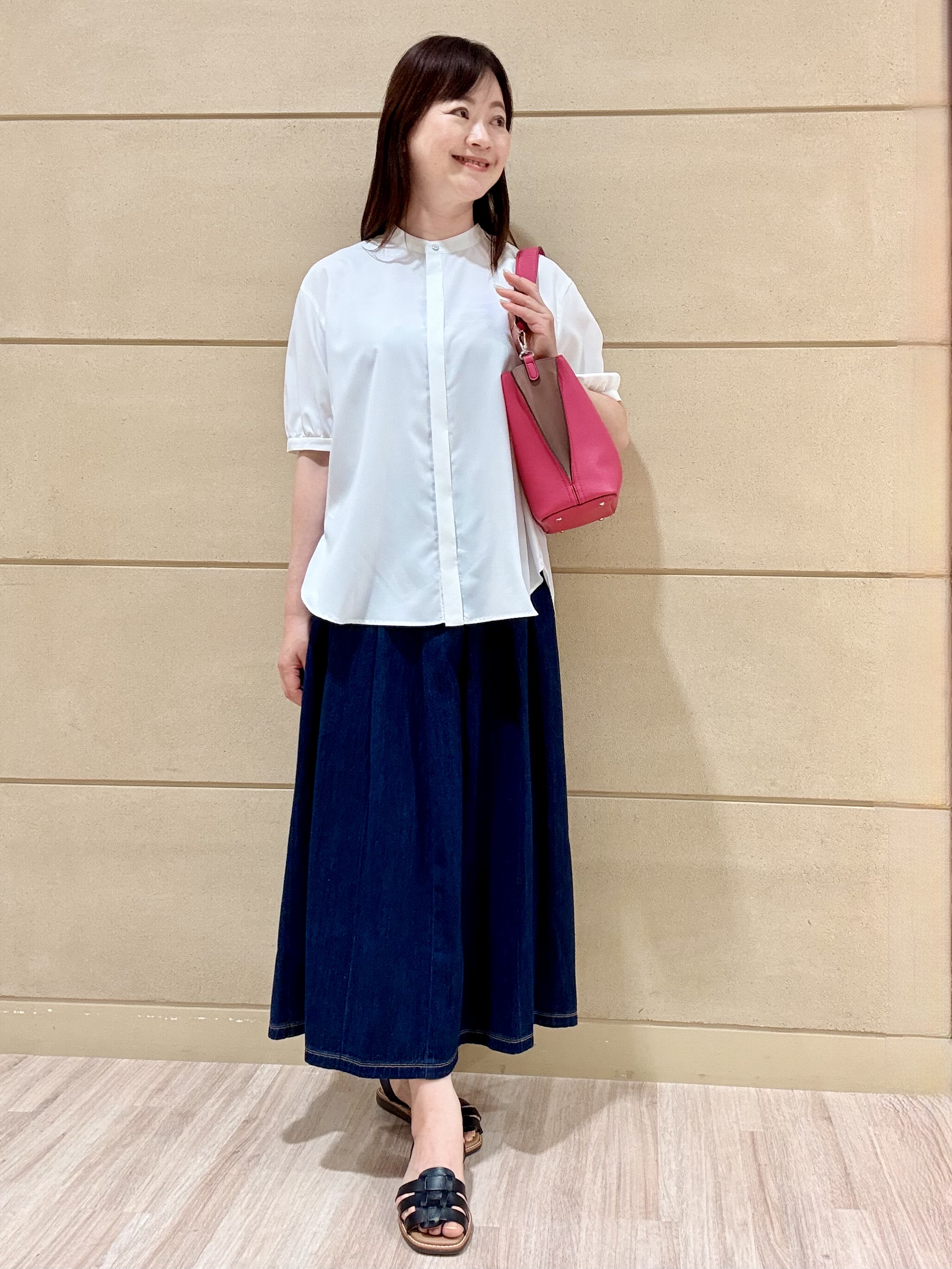 Marさんの「Reflect｜【手洗い可】異素材ドッキングブラウス」を使ったコーディネート
