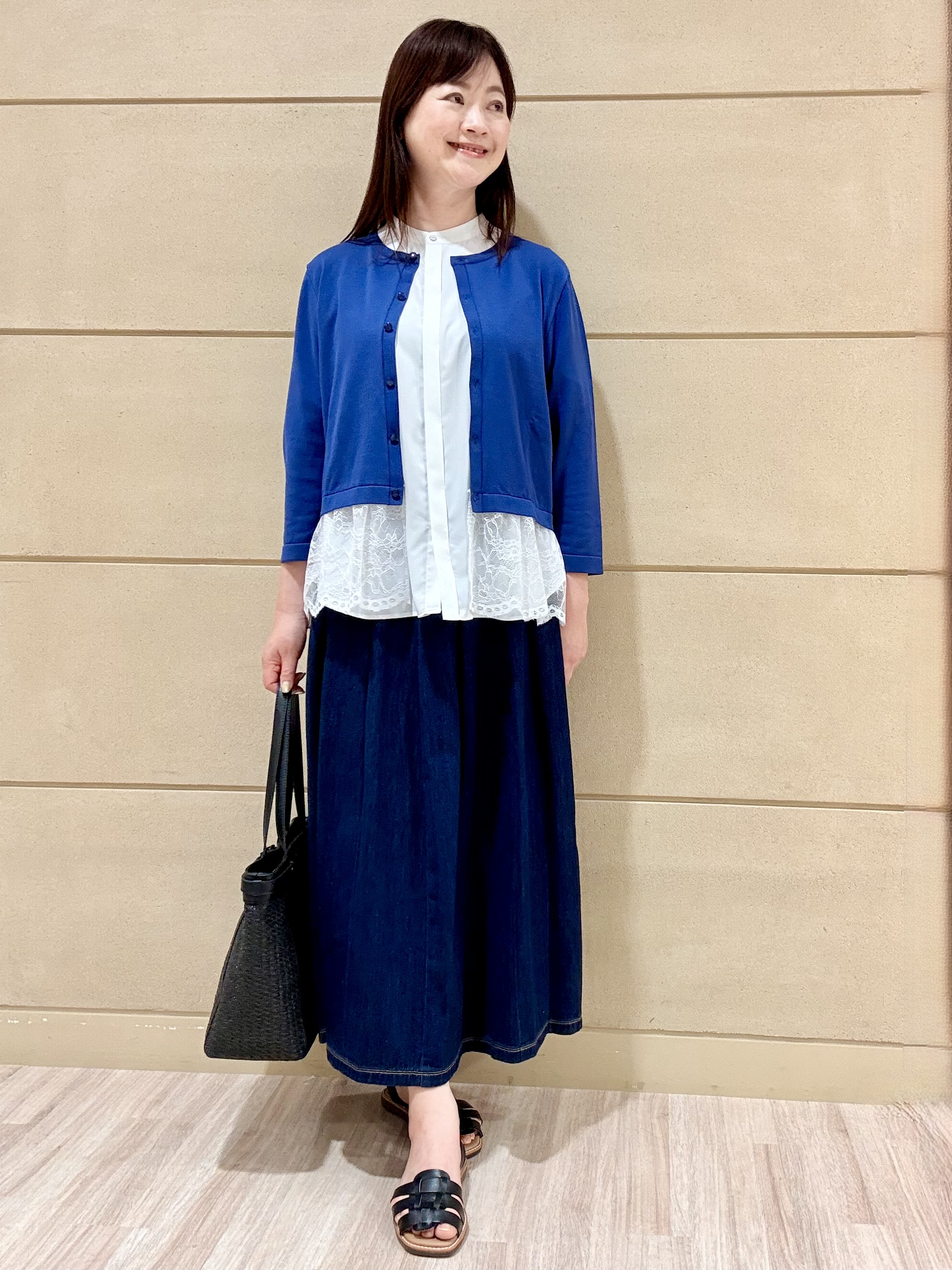 Marさんの「Reflect｜【手洗い可】異素材ドッキングブラウス」を使ったコーディネート