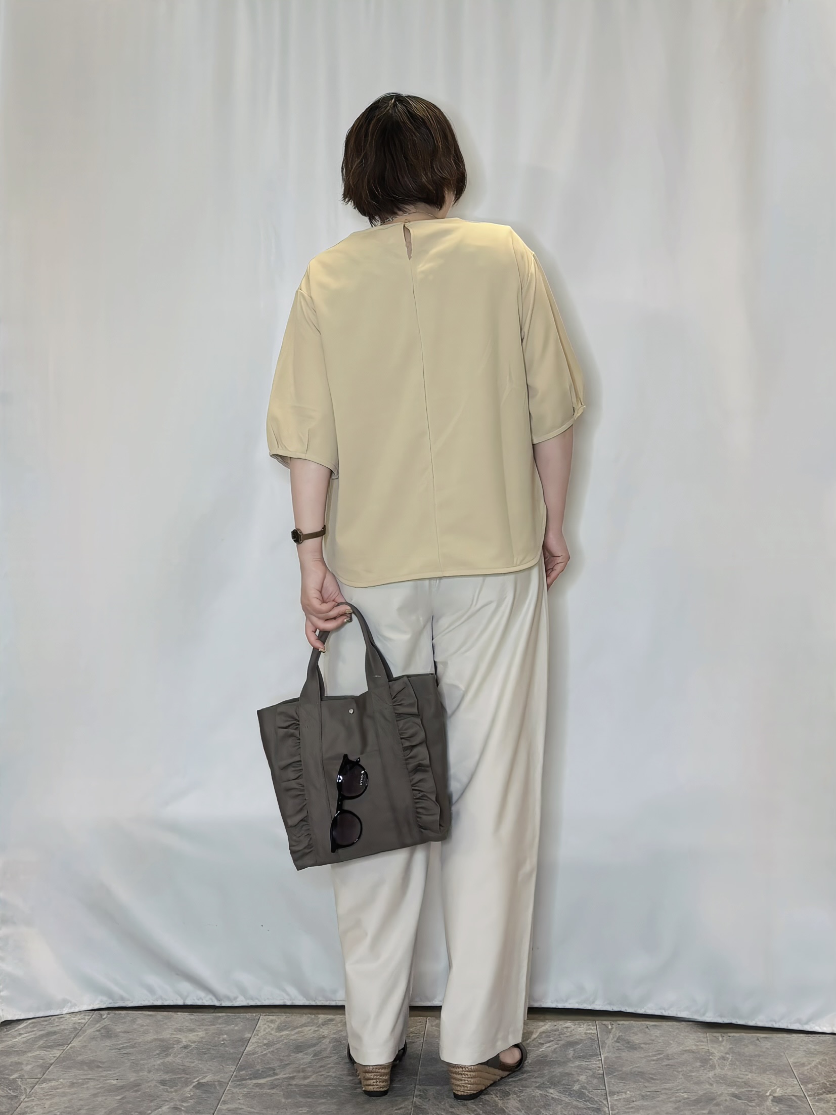 たみさんの「SHOO･LA･RUE｜【2点セット／洗濯機可／S-LL】インせず着られる ネックレス付き5分袖Ｔシャツ」を使ったコーディネート