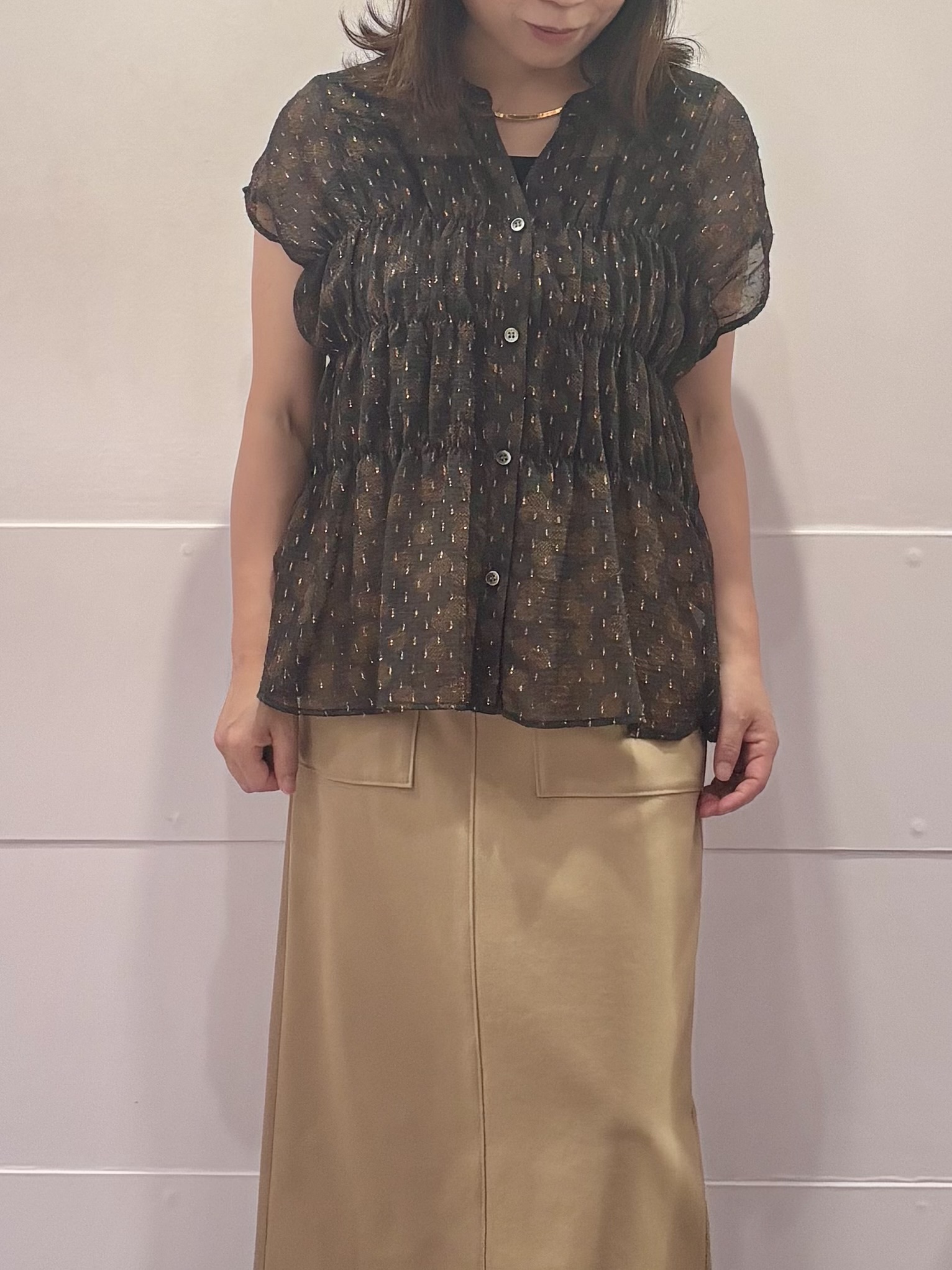 TOKOさんの「UNTITLED｜ヴィンテージドットブラウス」を使ったコーディネート