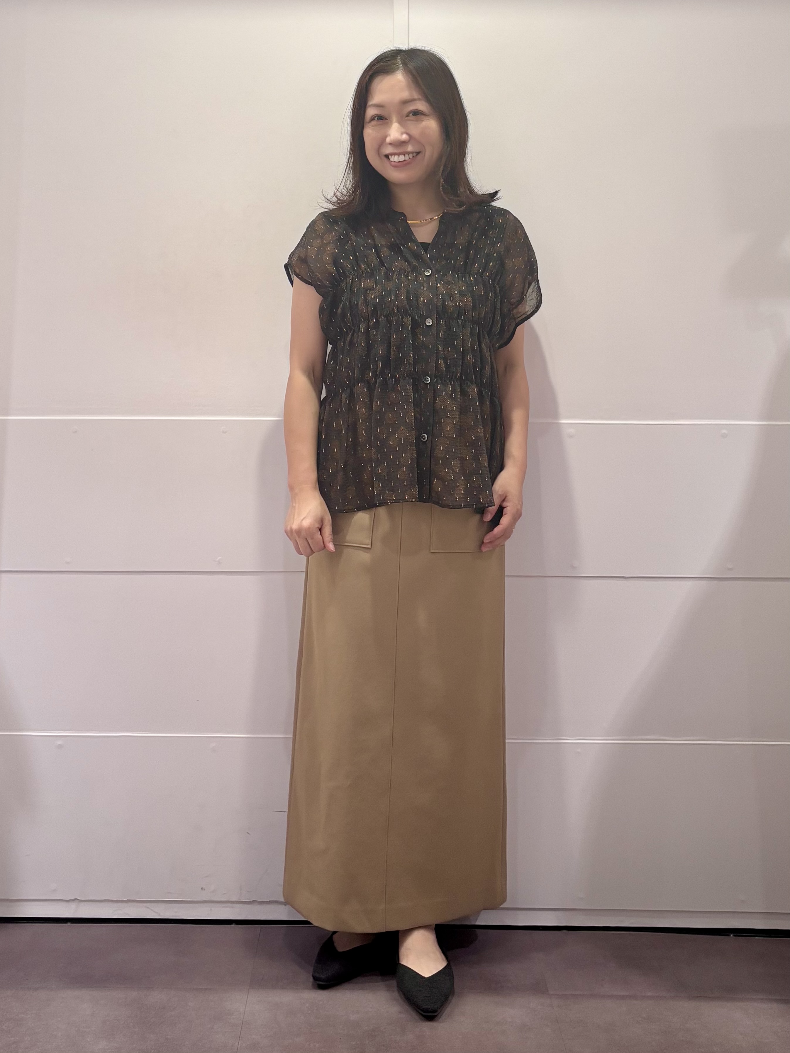 TOKOさんの「UNTITLED｜ヴィンテージドットブラウス」を使ったコーディネート