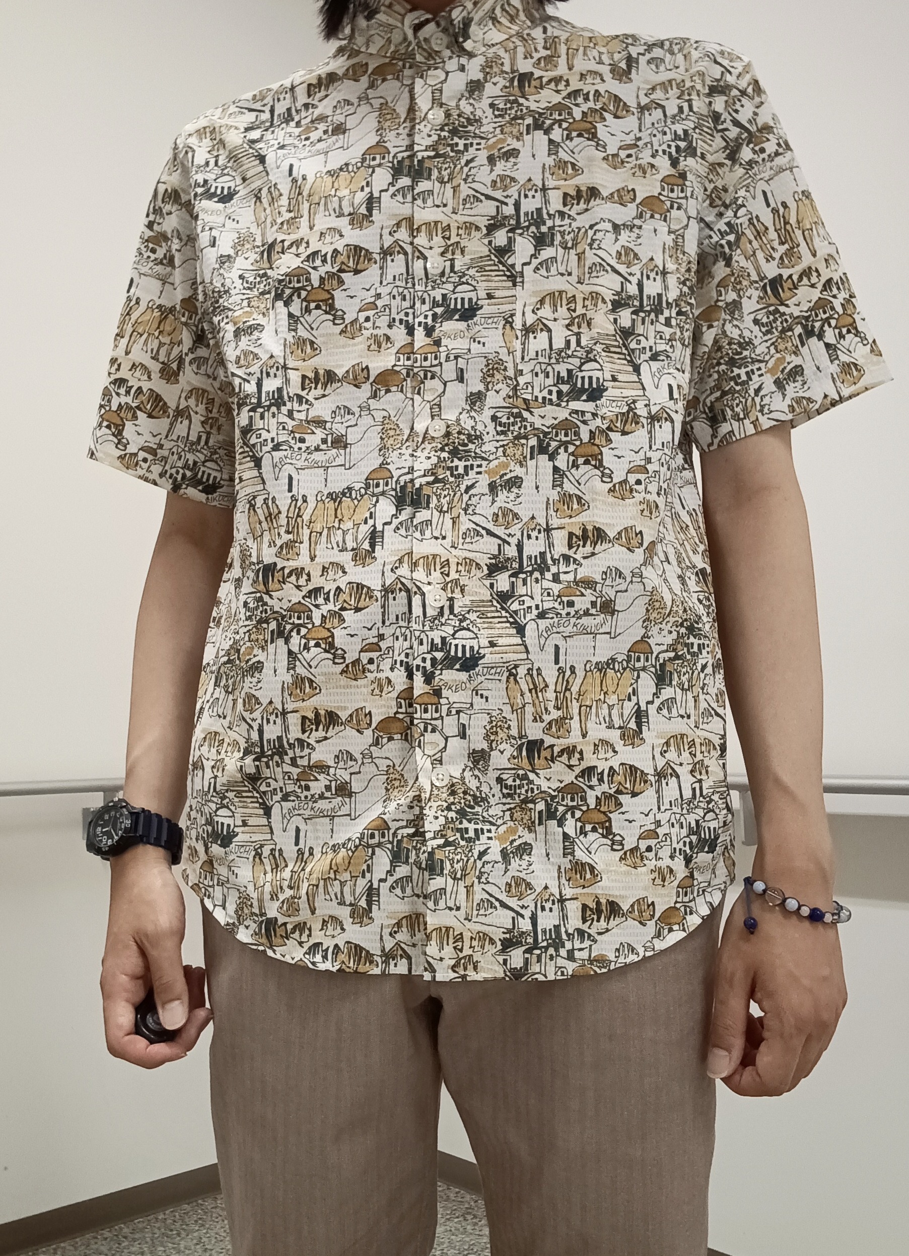 moritaさんの「TAKEO KIKUCHI｜【抗菌防臭】COOL DOTS（R）ドビープリント ジャケット」を使ったコーディネート