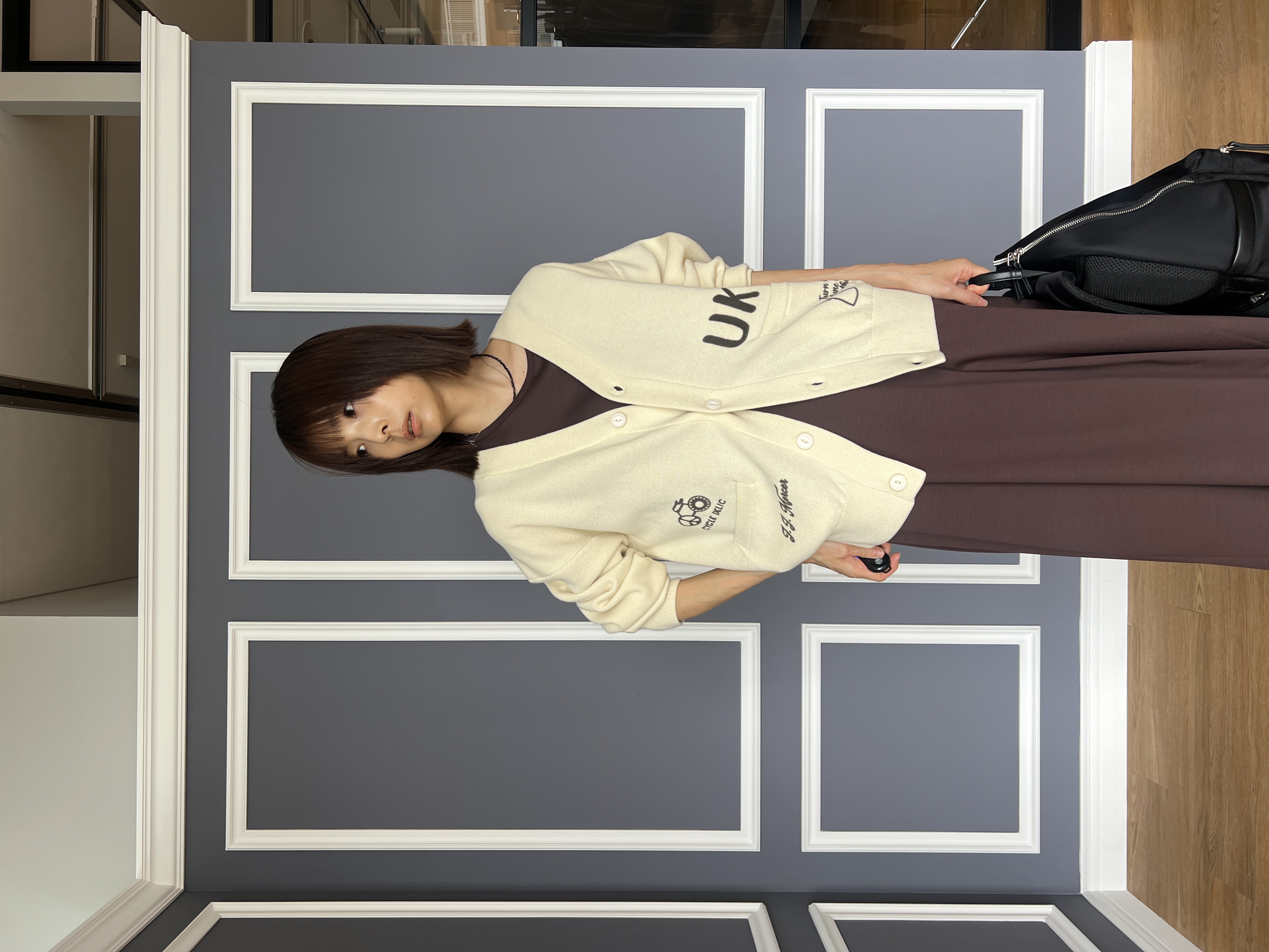 misaさんの「DRESSTERIOR｜【接触冷感／抗菌防臭／消臭/ウォッシャブル】アイスクリアコットン フレンチスリーブワンピース」を使ったコーディネート