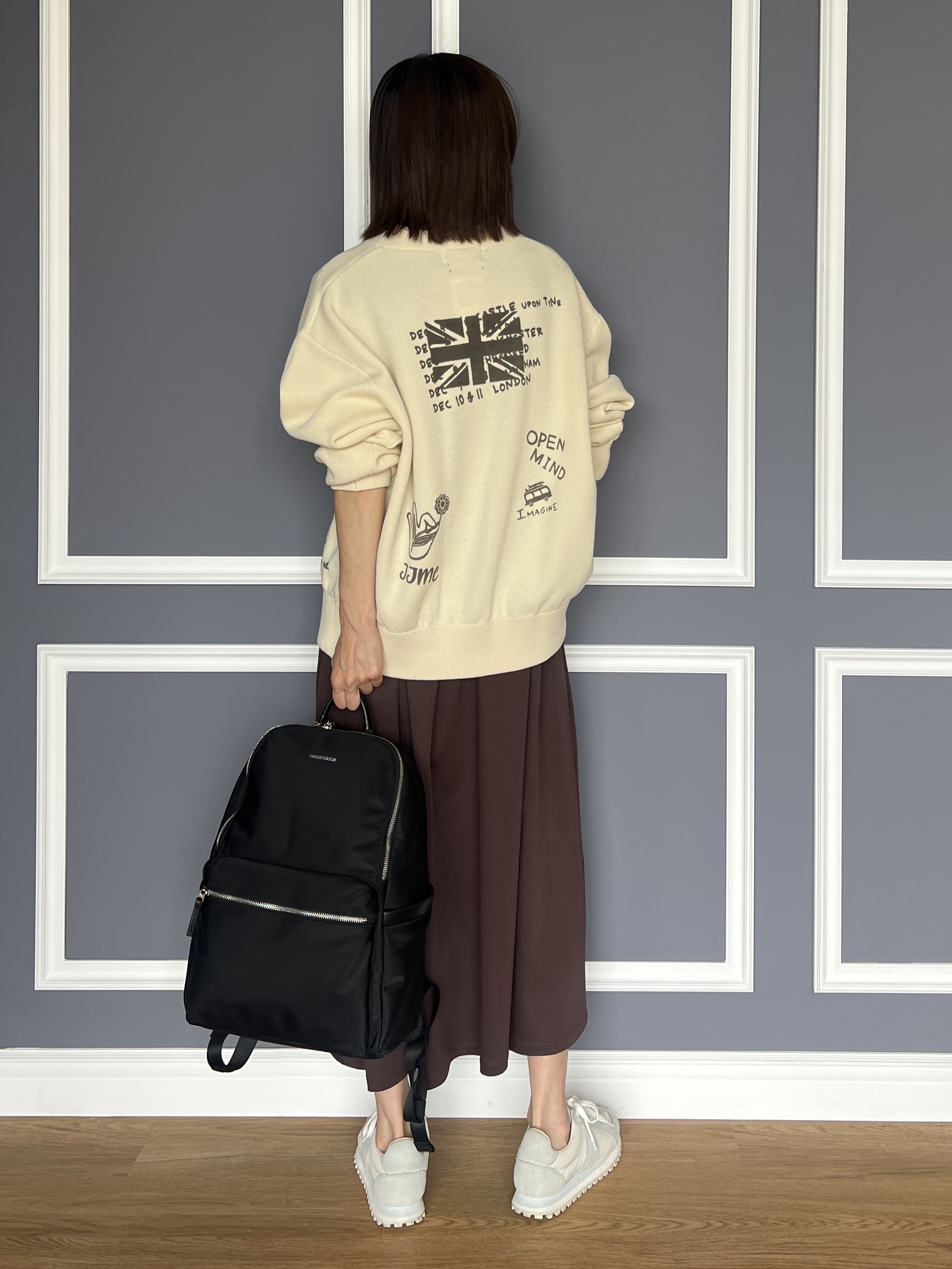 misaさんの「DRESSTERIOR｜【接触冷感／抗菌防臭／消臭/ウォッシャブル】アイスクリアコットン フレンチスリーブワンピース」を使ったコーディネート