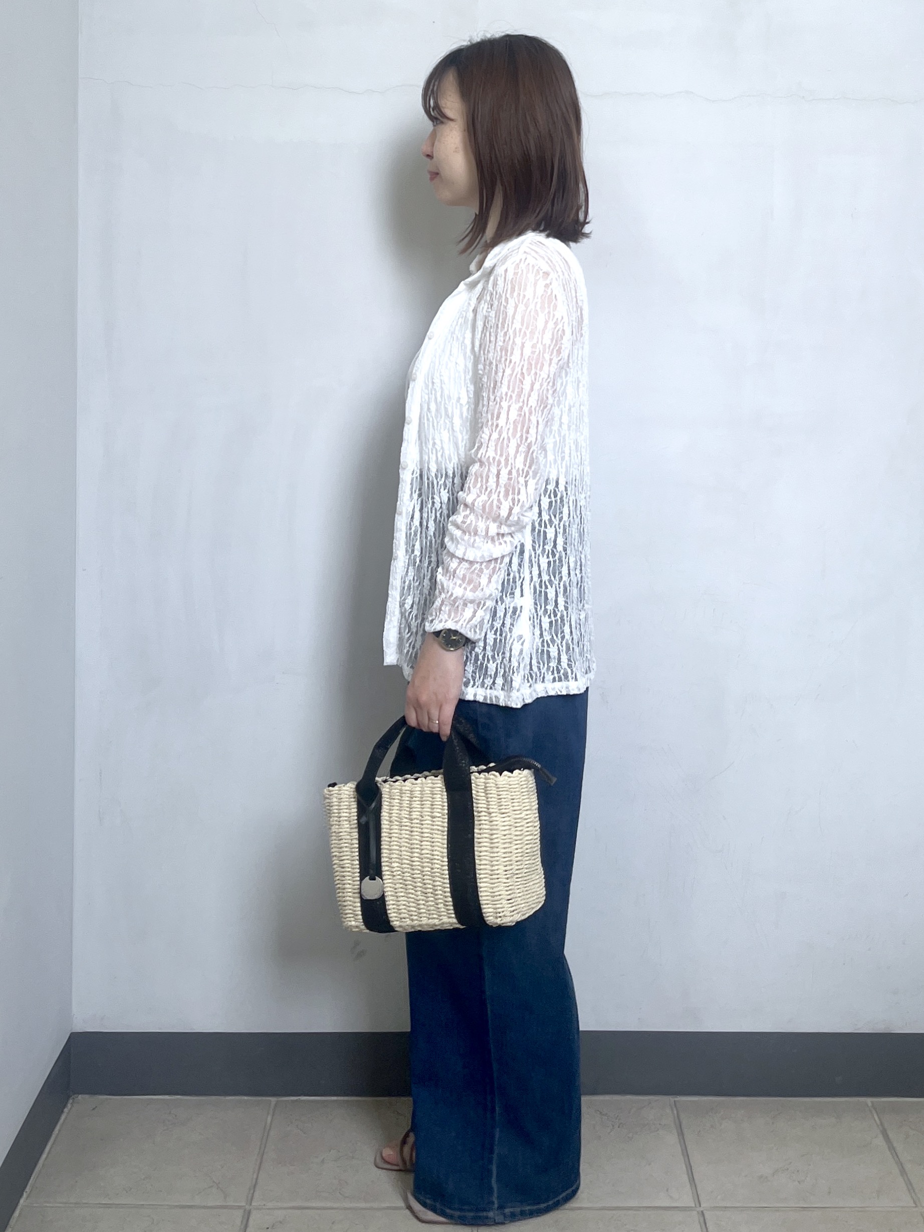 mikiさんの「OPAQUE.CLIP｜レース襟付きカーディガン【洗濯機OK】」を使ったコーディネート