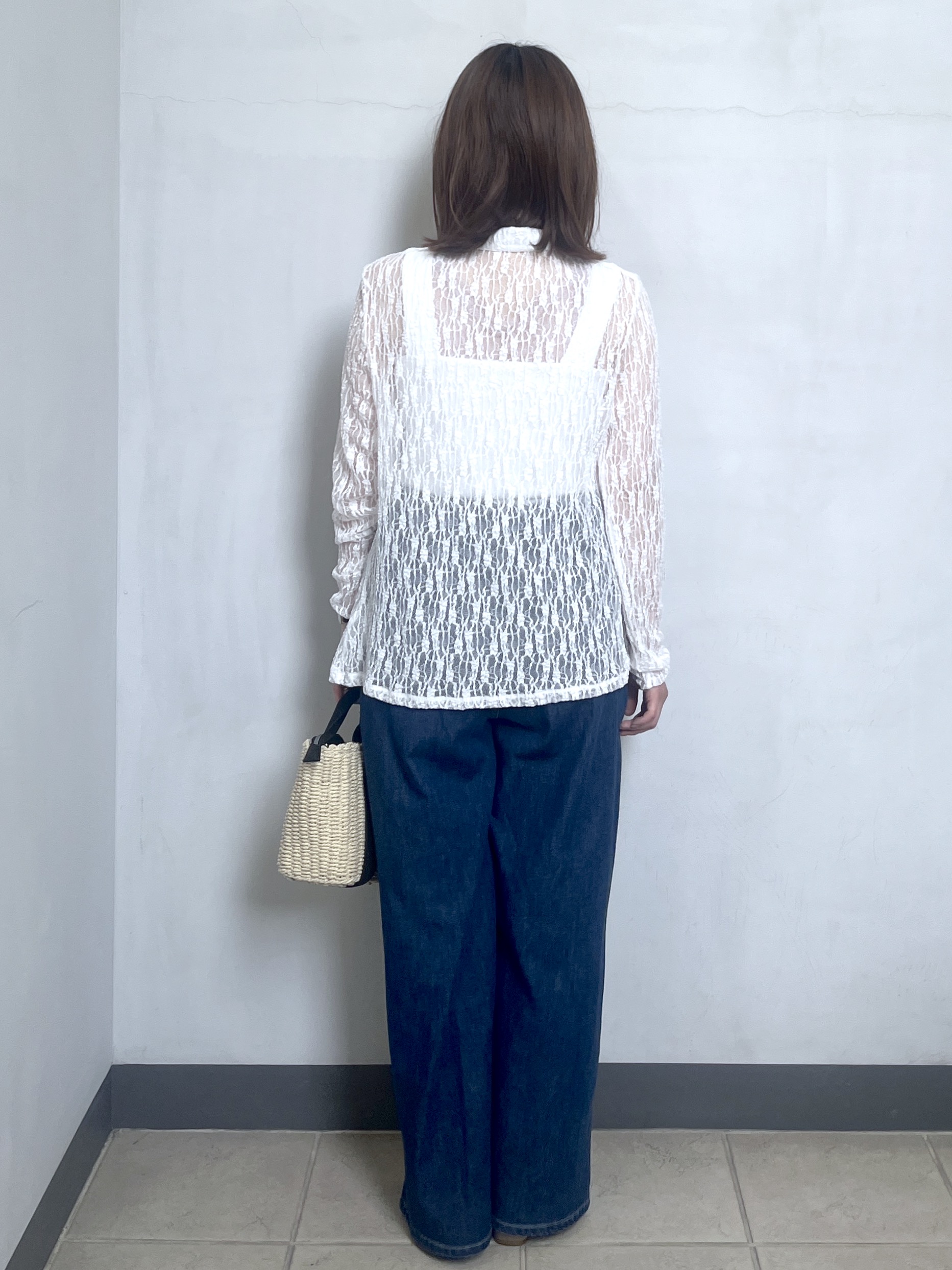 mikiさんの「OPAQUE.CLIP｜レース襟付きカーディガン【洗濯機OK】」を使ったコーディネート