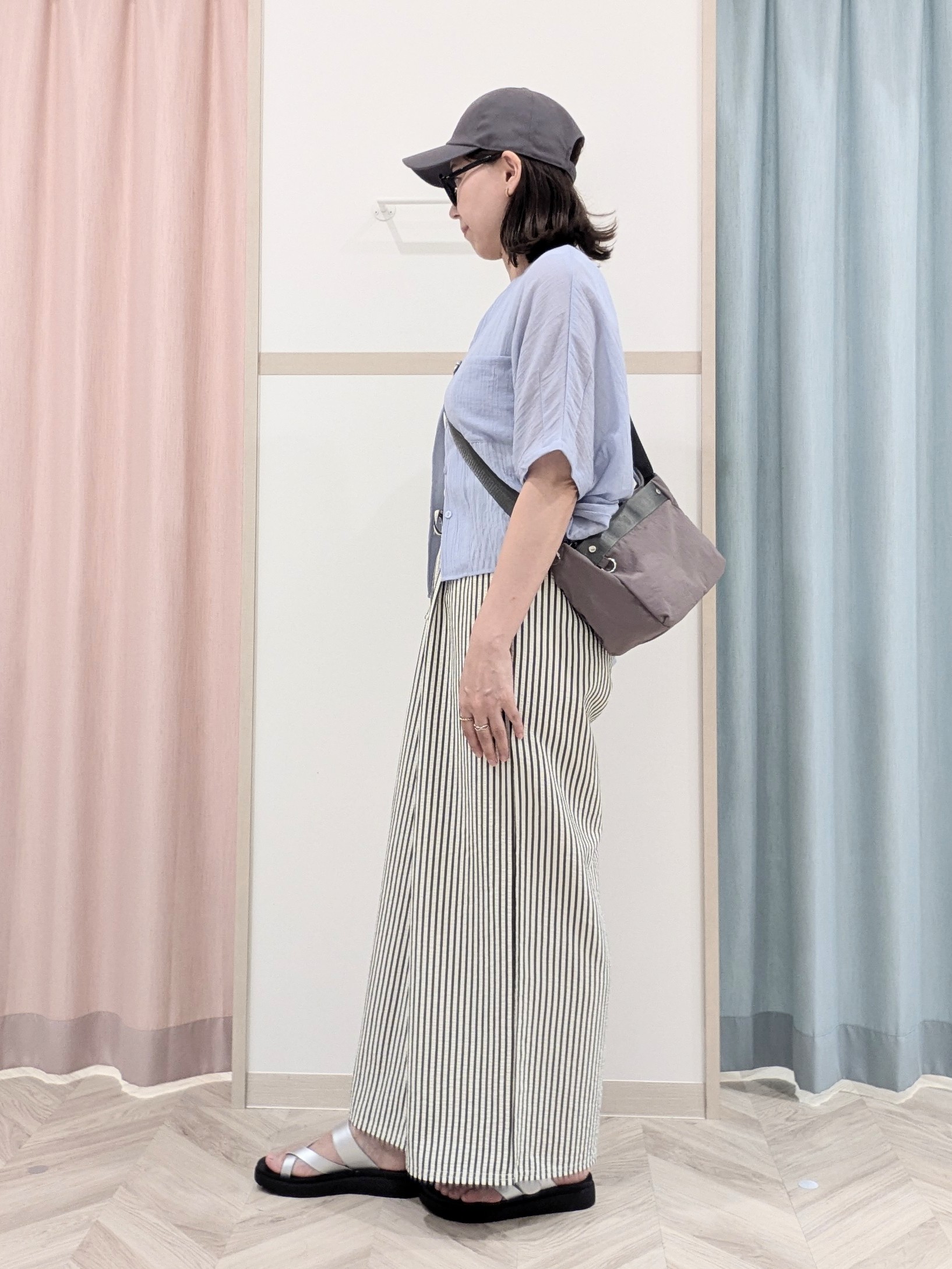 miyuさんの「SHOO･LA･RUE｜【洗濯機可/選べる6色】ナチュラルな風合いが魅力 ゆったり楊柳シアードルマンブラウス」を使ったコーディネート
