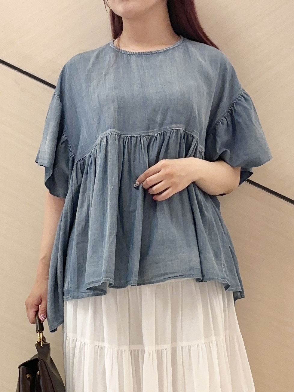 Rinaさんの「DRESSTERIOR｜【再入荷】コットンボイルティアードスカート」を使ったコーディネート