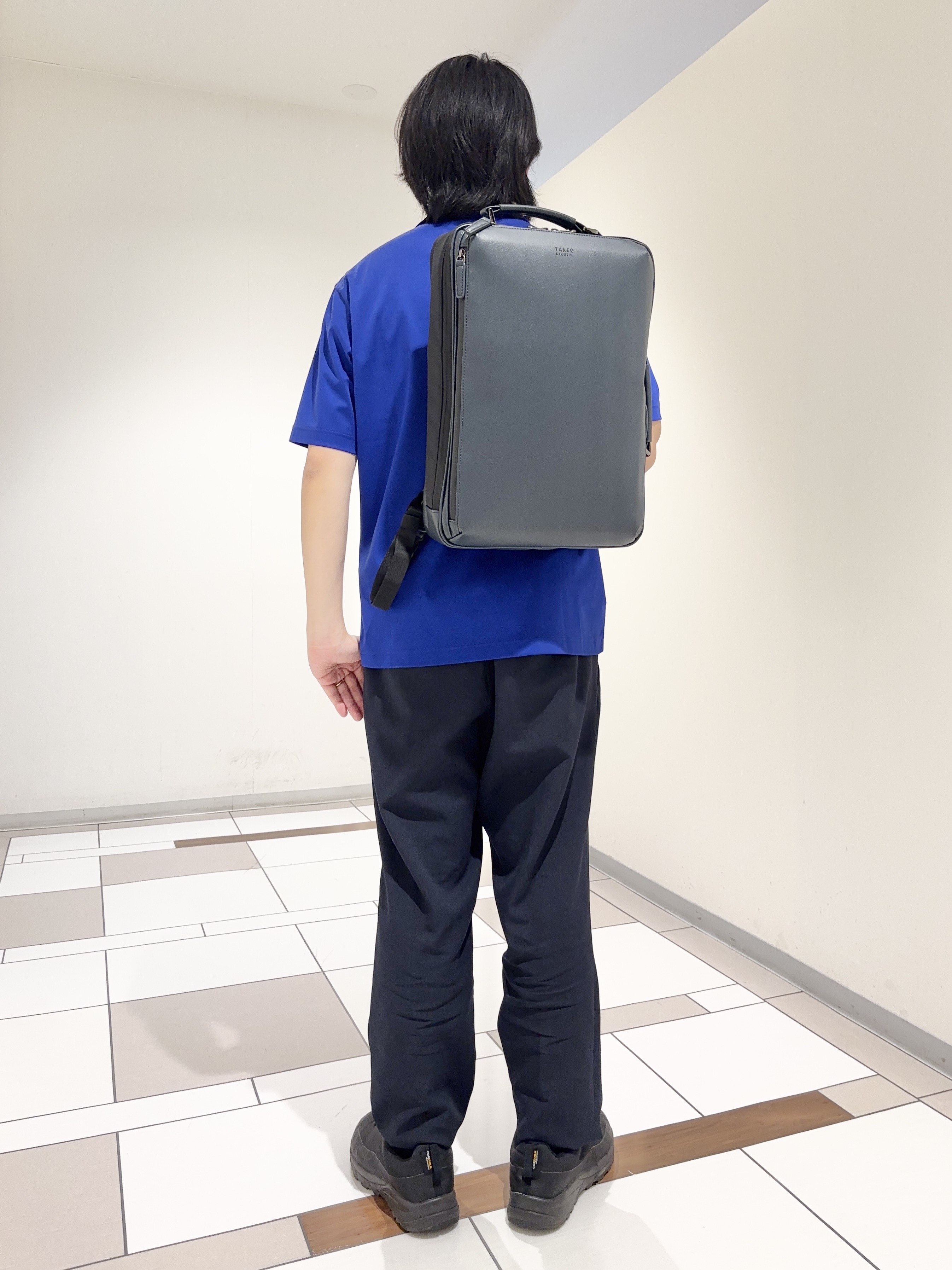 及川さんの「TAKEO KIKUCHI｜【接触冷感】アイスクリアコットン ワンポイント ポロシャツ」を使ったコーディネート