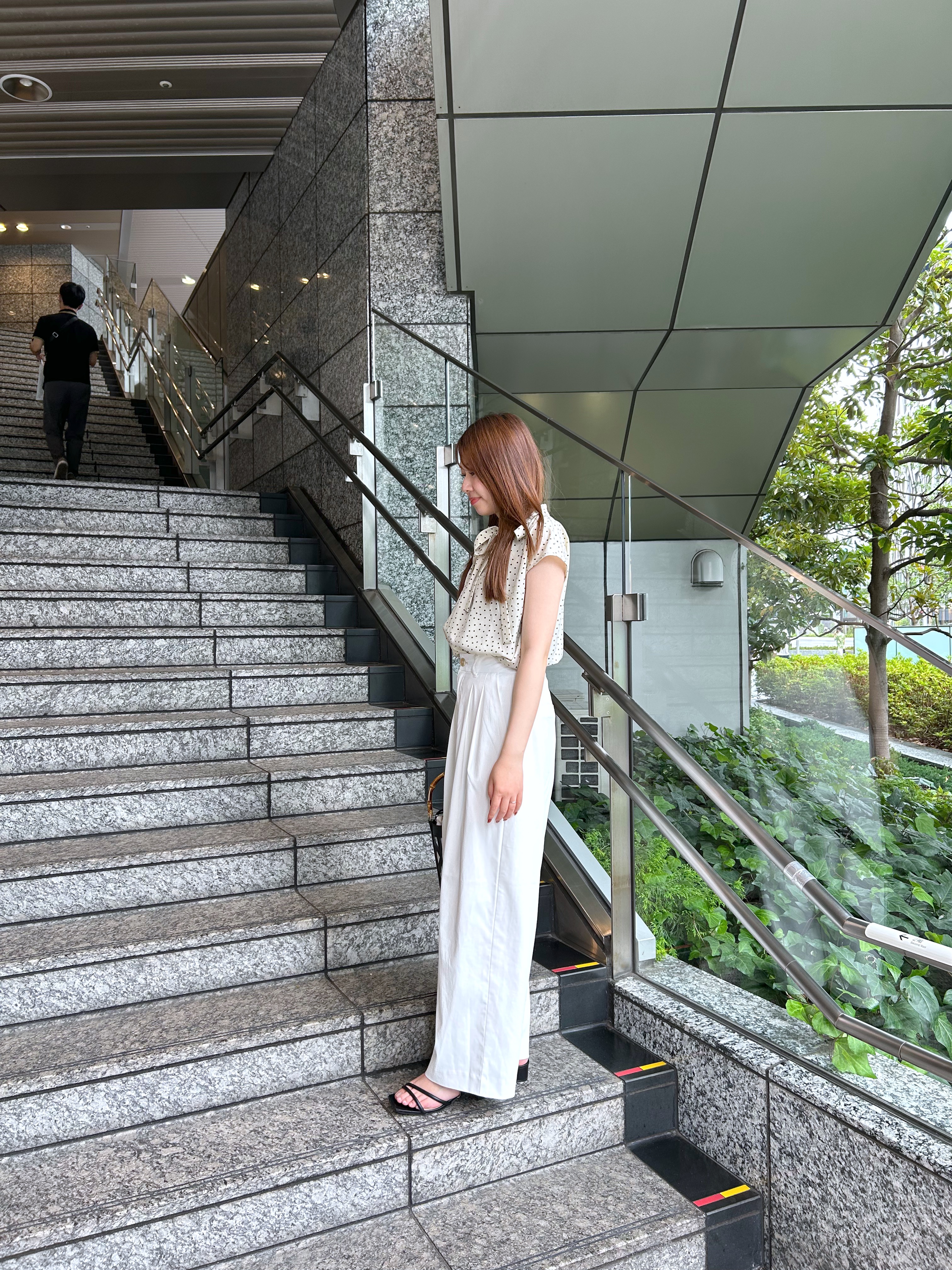 Risaさんの「OPAQUE.CLIP｜ドットボウタイブラウス【洗濯機OK】」を使ったコーディネート