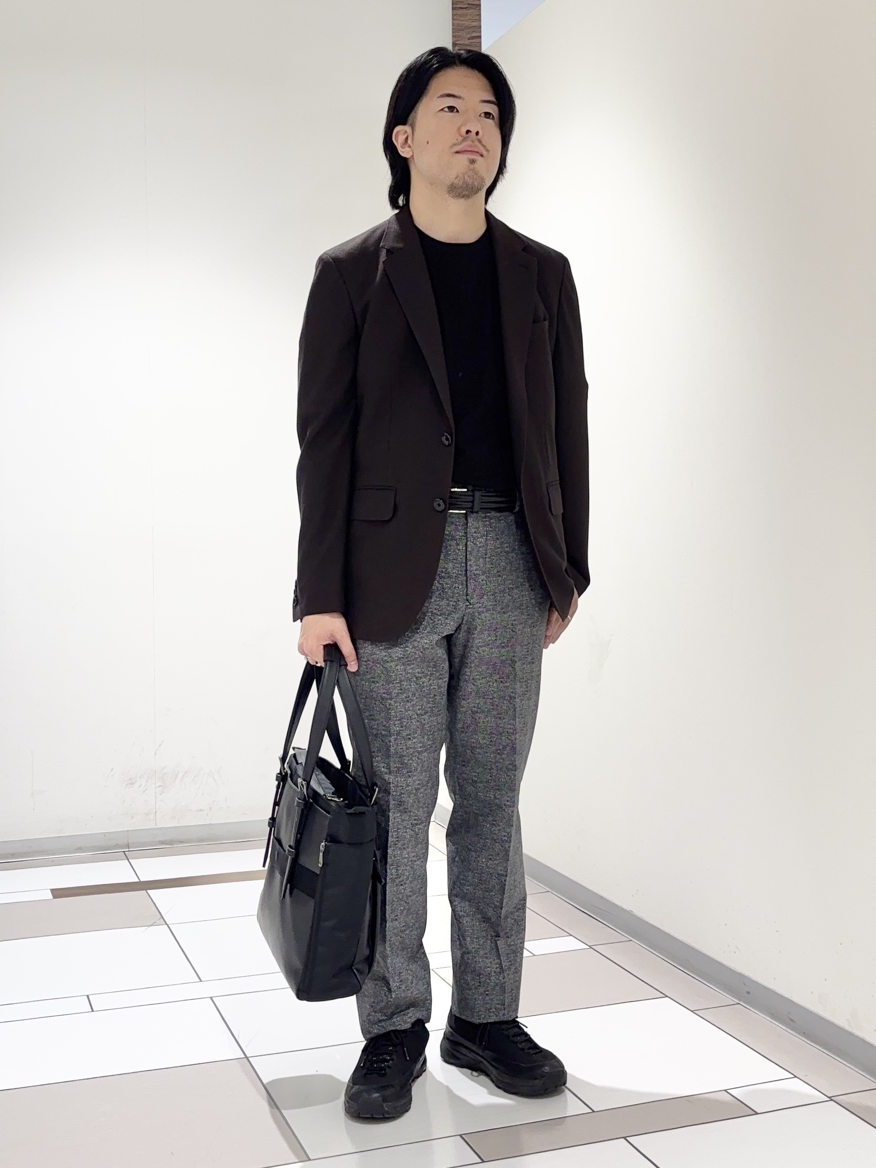及川さんの「TAKEO KIKUCHI｜【抗菌防臭】CALCULO（R）ジャージ ジャケット」を使ったコーディネート
