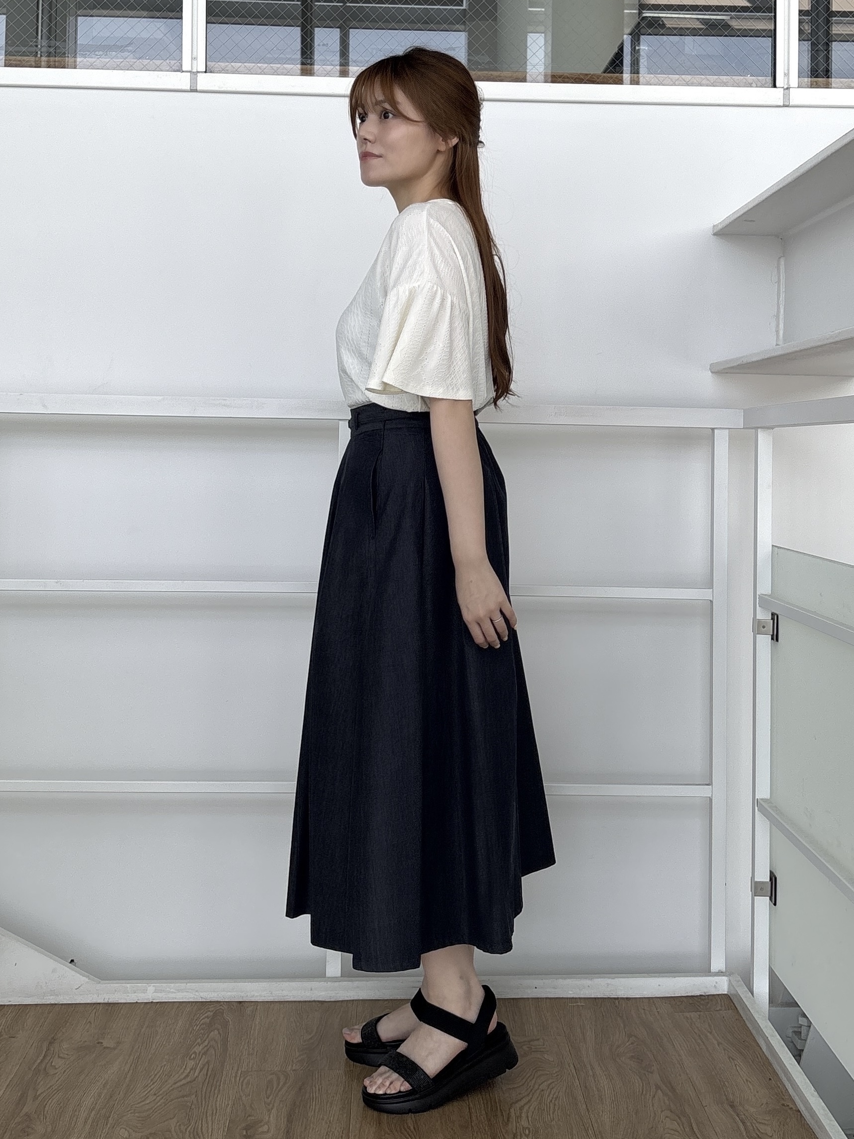 sayaさんの「grove｜アイレットレースカットソー」を使ったコーディネート