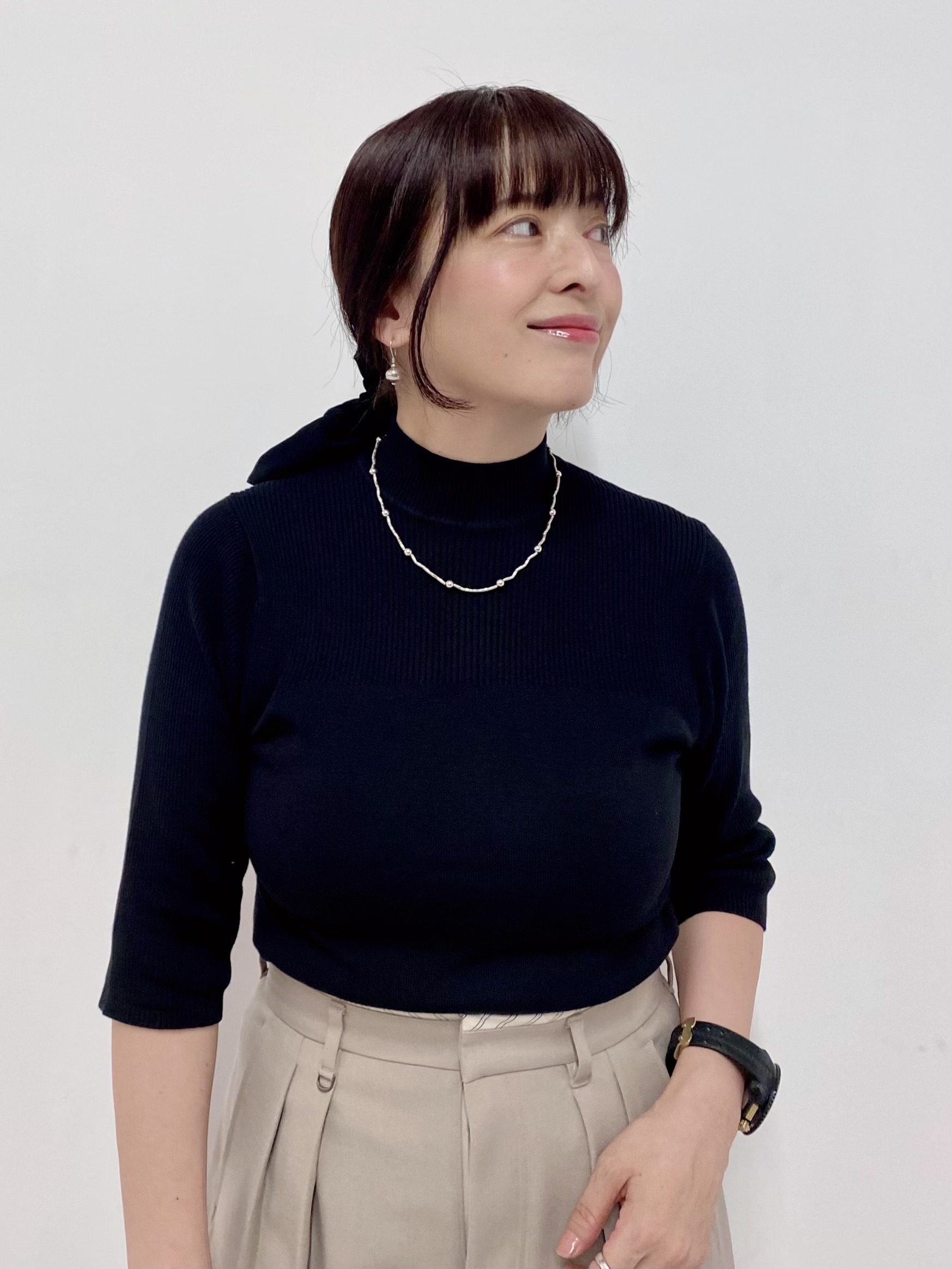 Sawaguchiさんの「DRESSTERIOR｜【接触冷感】クールタッチカットハーフスリーブプルオーバー」を使ったコーディネート