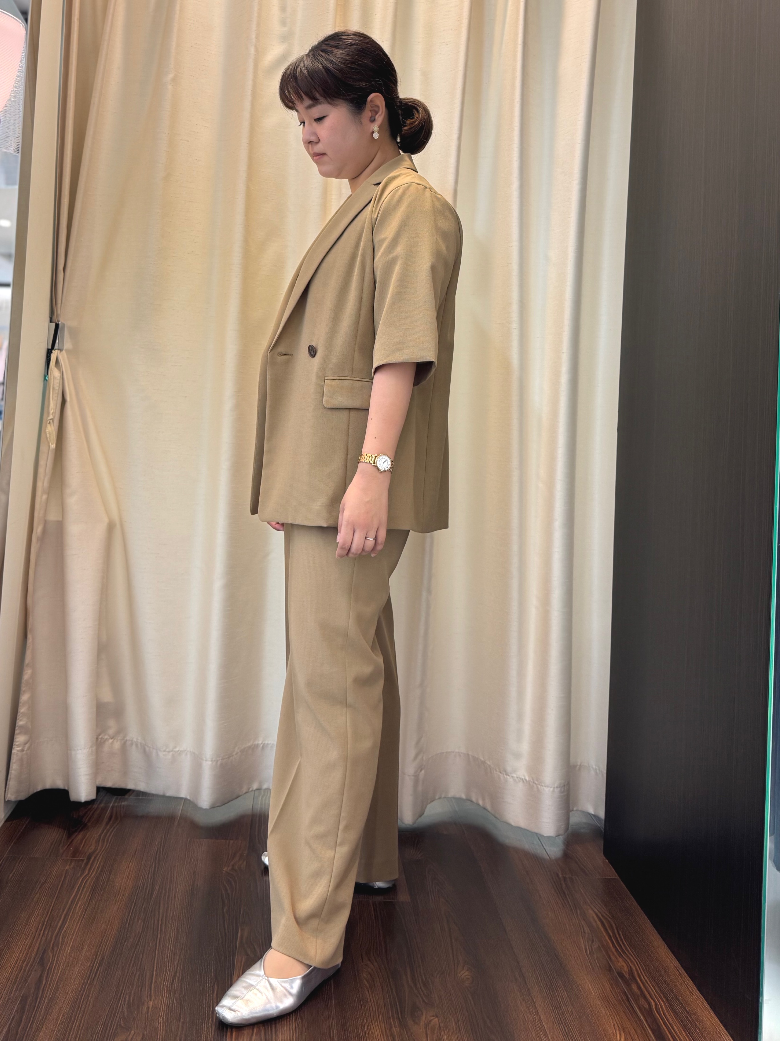 Ayaさんの「UNTITLED｜【セットアップ可/UVカット/通気性】エアリークール半袖ジャケット」を使ったコーディネート