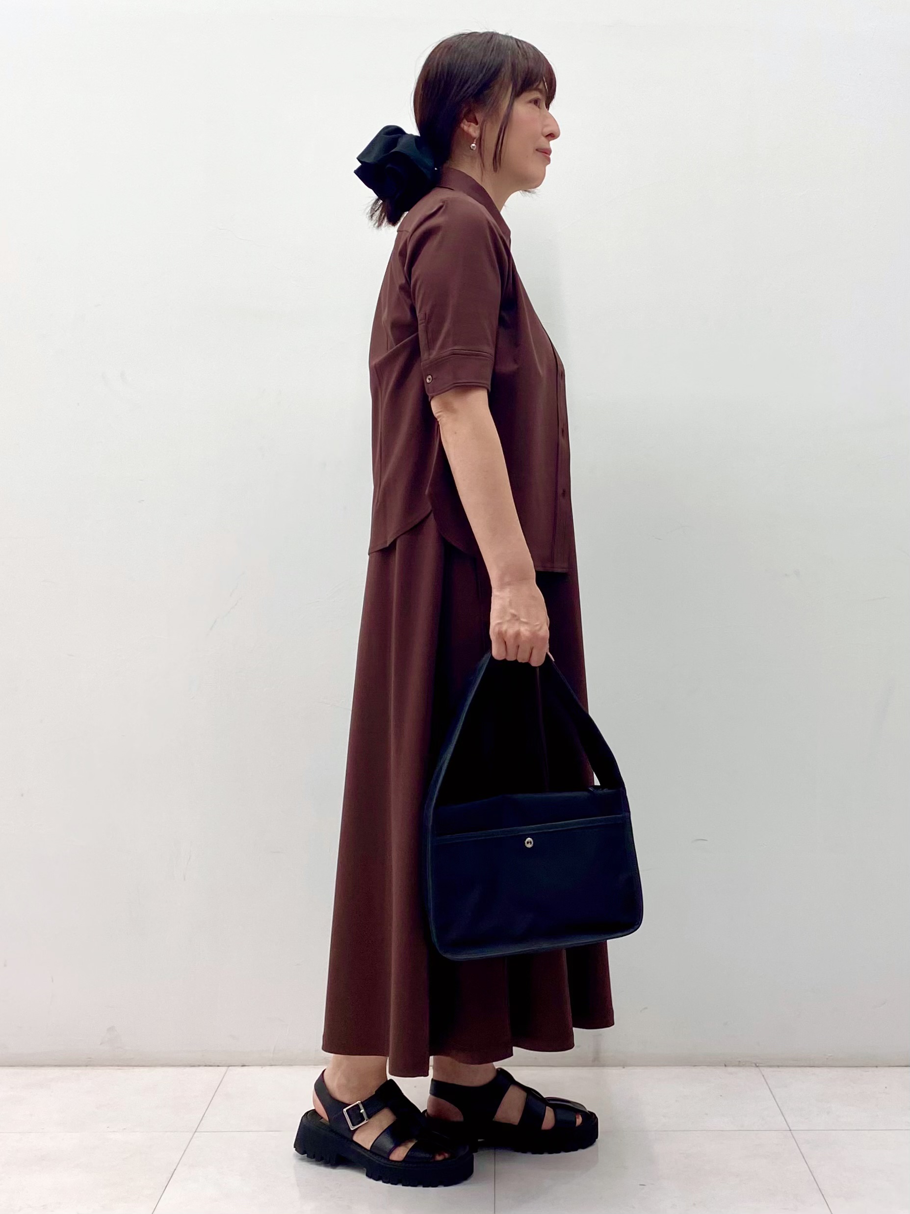 Sawaguchiさんの「DRESSTERIOR｜【接触冷感／抗菌防臭／消臭】ICE CLEAR COTTON ハーフスリーブシャツ」を使ったコーディネート