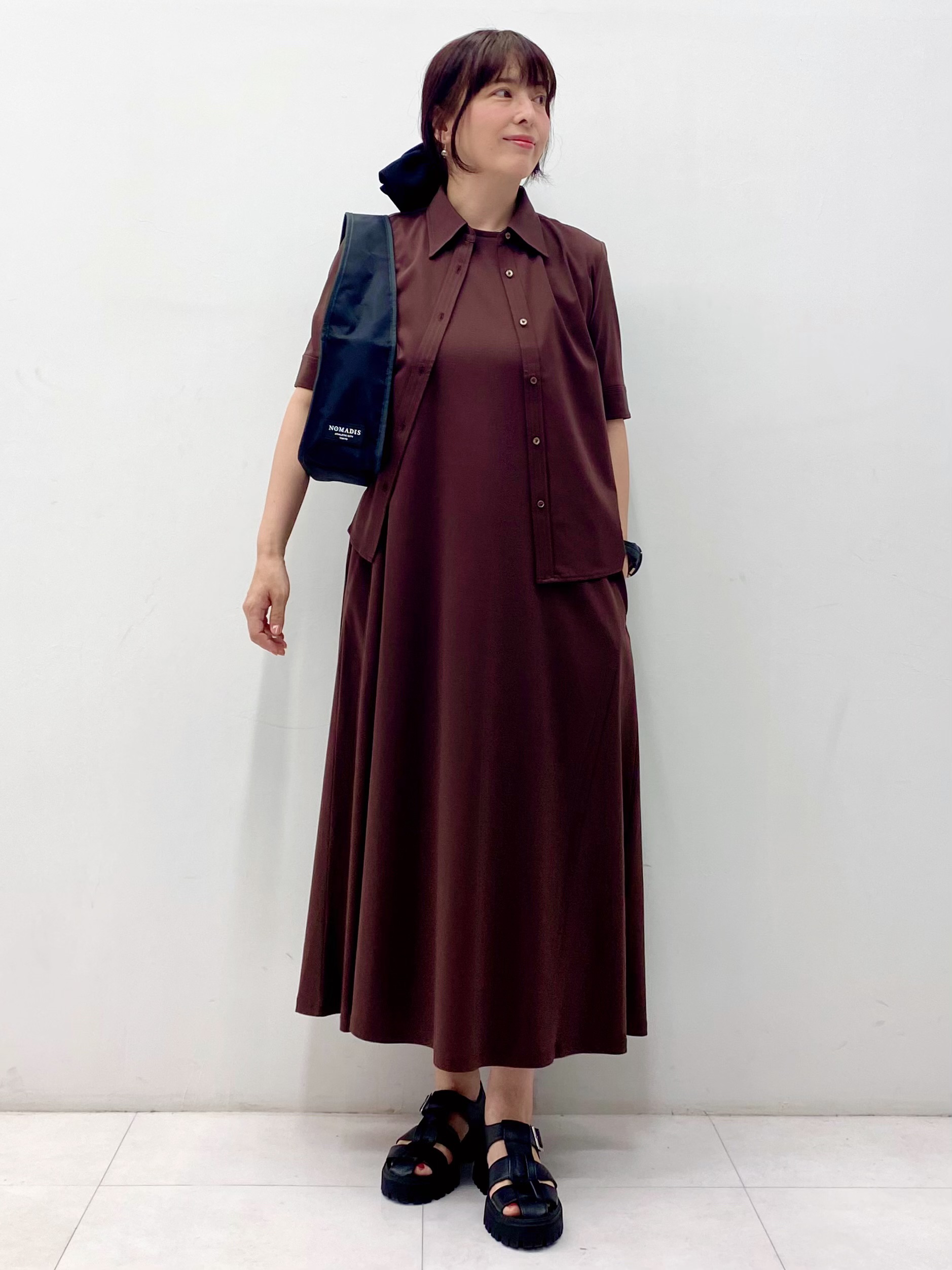 Sawaguchiさんの「DRESSTERIOR｜【接触冷感／抗菌防臭／消臭】ICE CLEAR COTTON ハーフスリーブシャツ」を使ったコーディネート