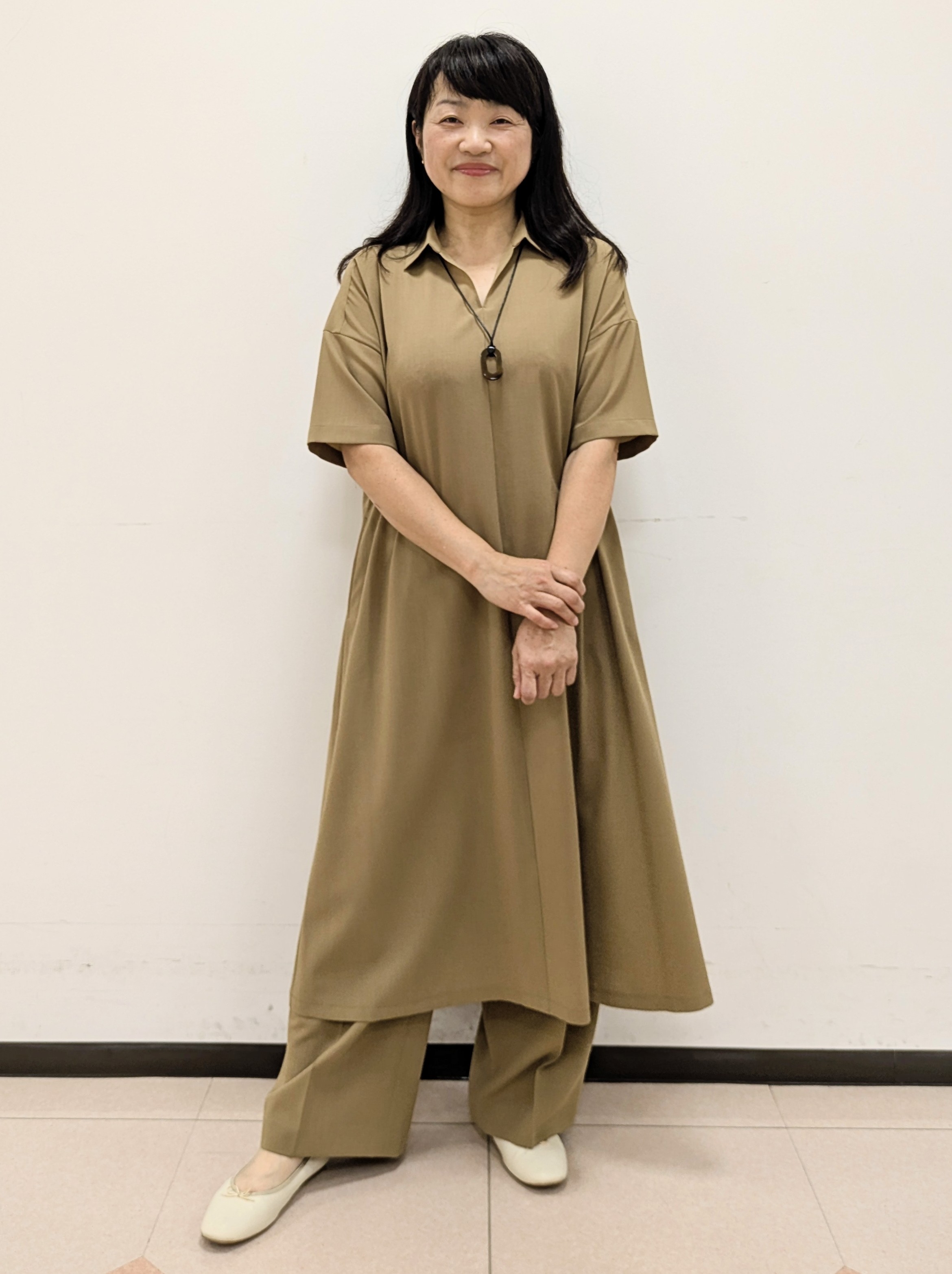 ともさんの「UNTITLED｜【UVカット/接触冷感/通気性】エアリークールワンピース」を使ったコーディネート