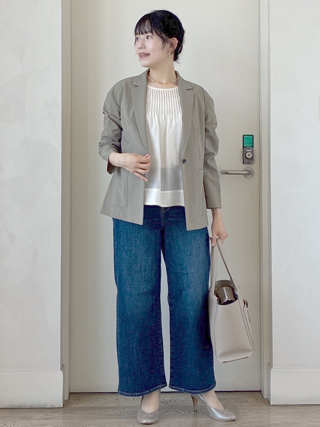  beni_gingerさんの「Reflect｜【SS-4Lサイズ／接触冷感／シワになりにくい】リラクシーテーラードジャケット」を使ったコーディネート