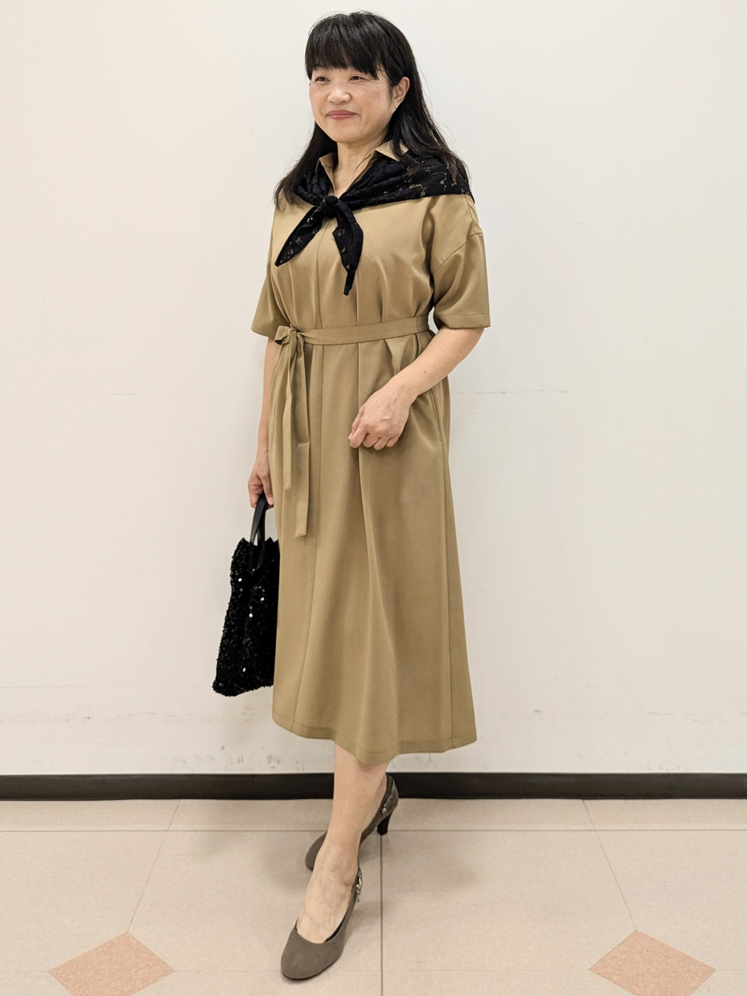 ともさんの「UNTITLED｜【UVカット/接触冷感/通気性】エアリークールワンピース」を使ったコーディネート