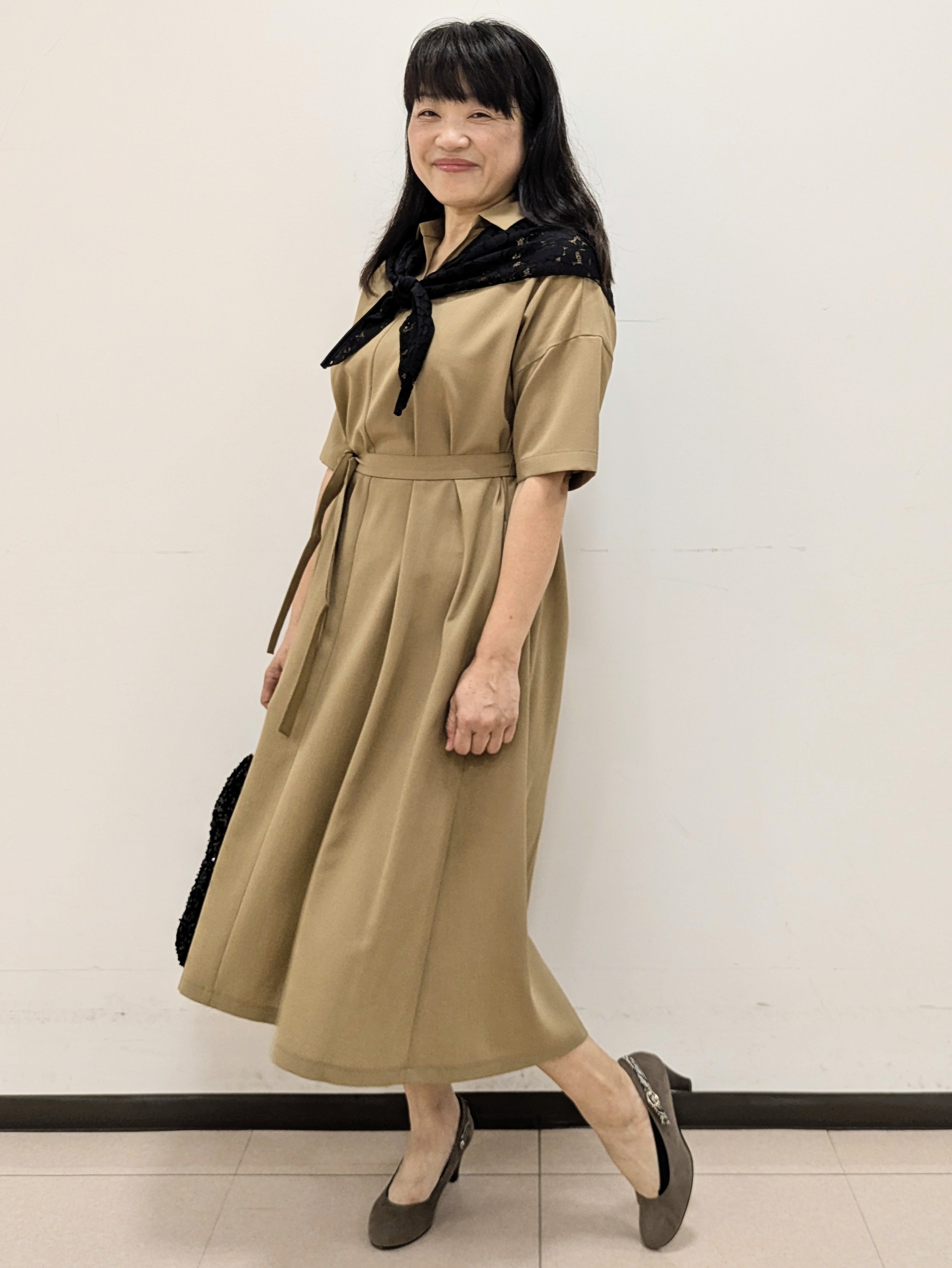 ともさんの「UNTITLED｜【UVカット/接触冷感/通気性】エアリークールワンピース」を使ったコーディネート