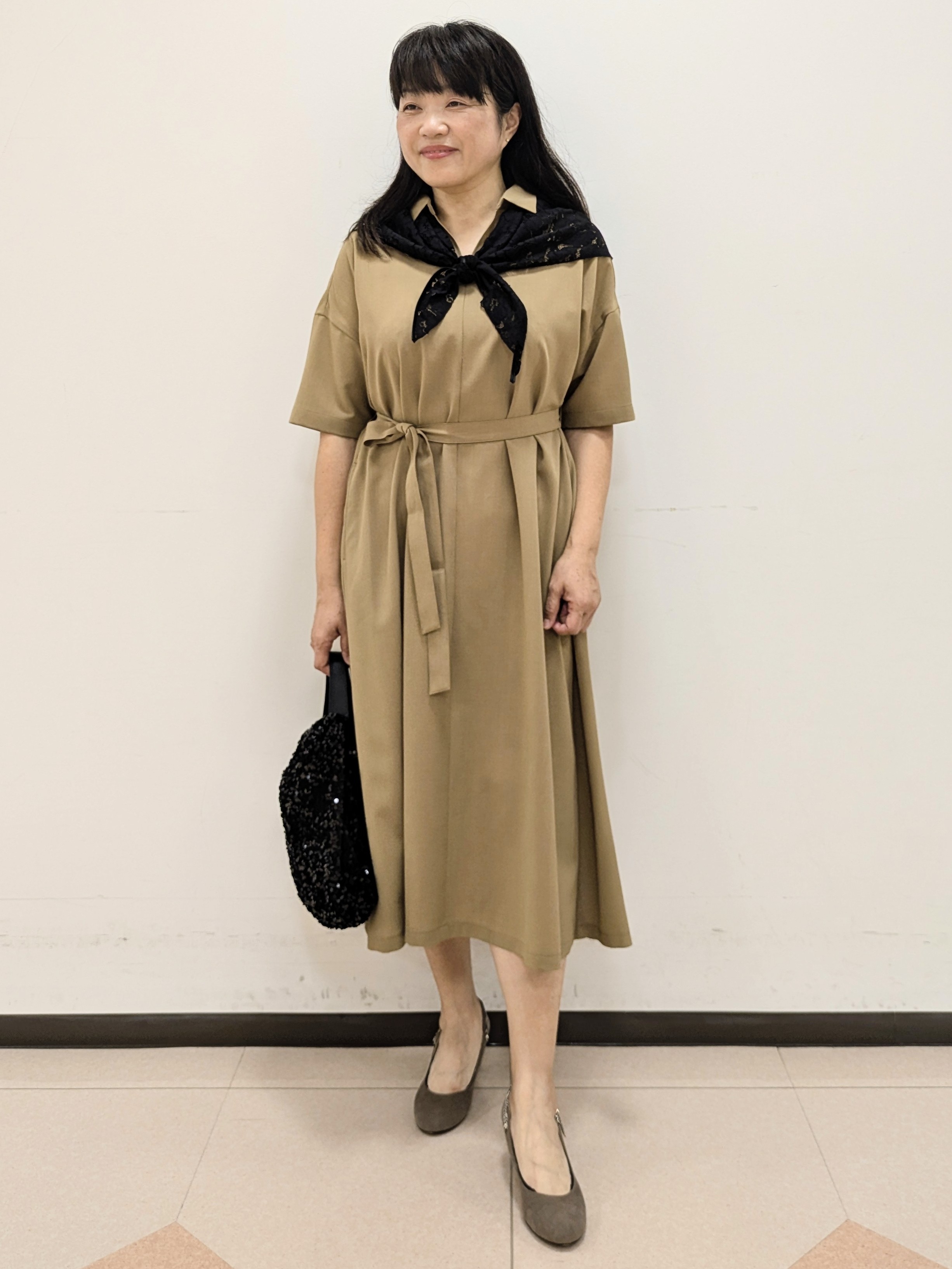 ともさんの「UNTITLED｜【UVカット/接触冷感/通気性】エアリークールワンピース」を使ったコーディネート