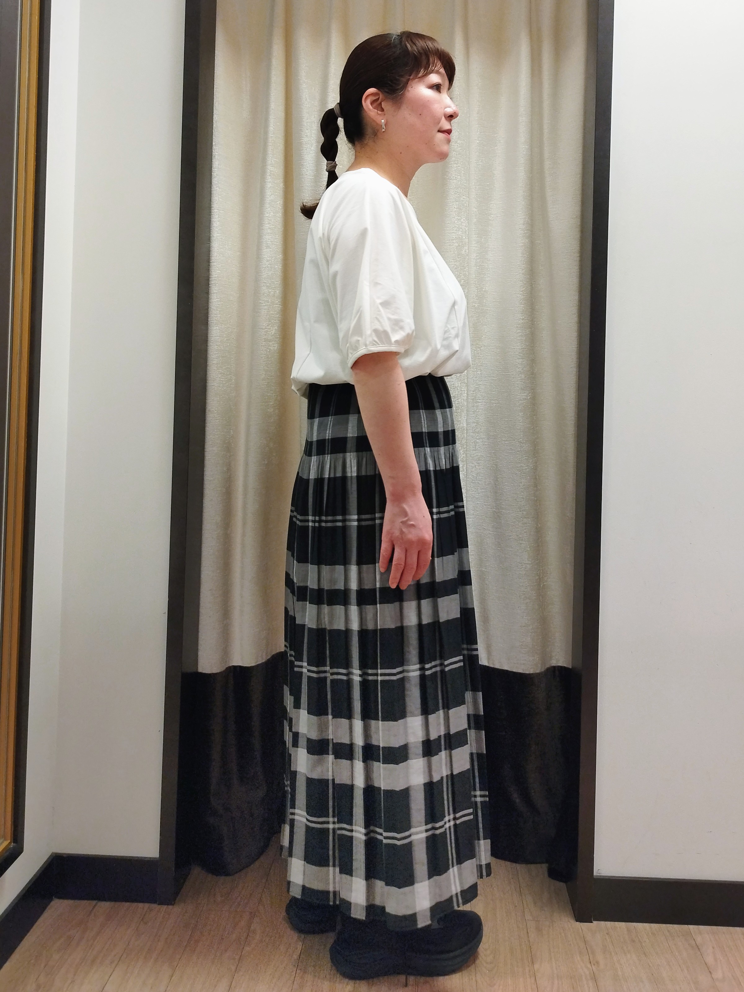 junさんの「Reflect｜【UVカット／接触冷感／吸水速乾】ギャザースリーブカットソー」を使ったコーディネート