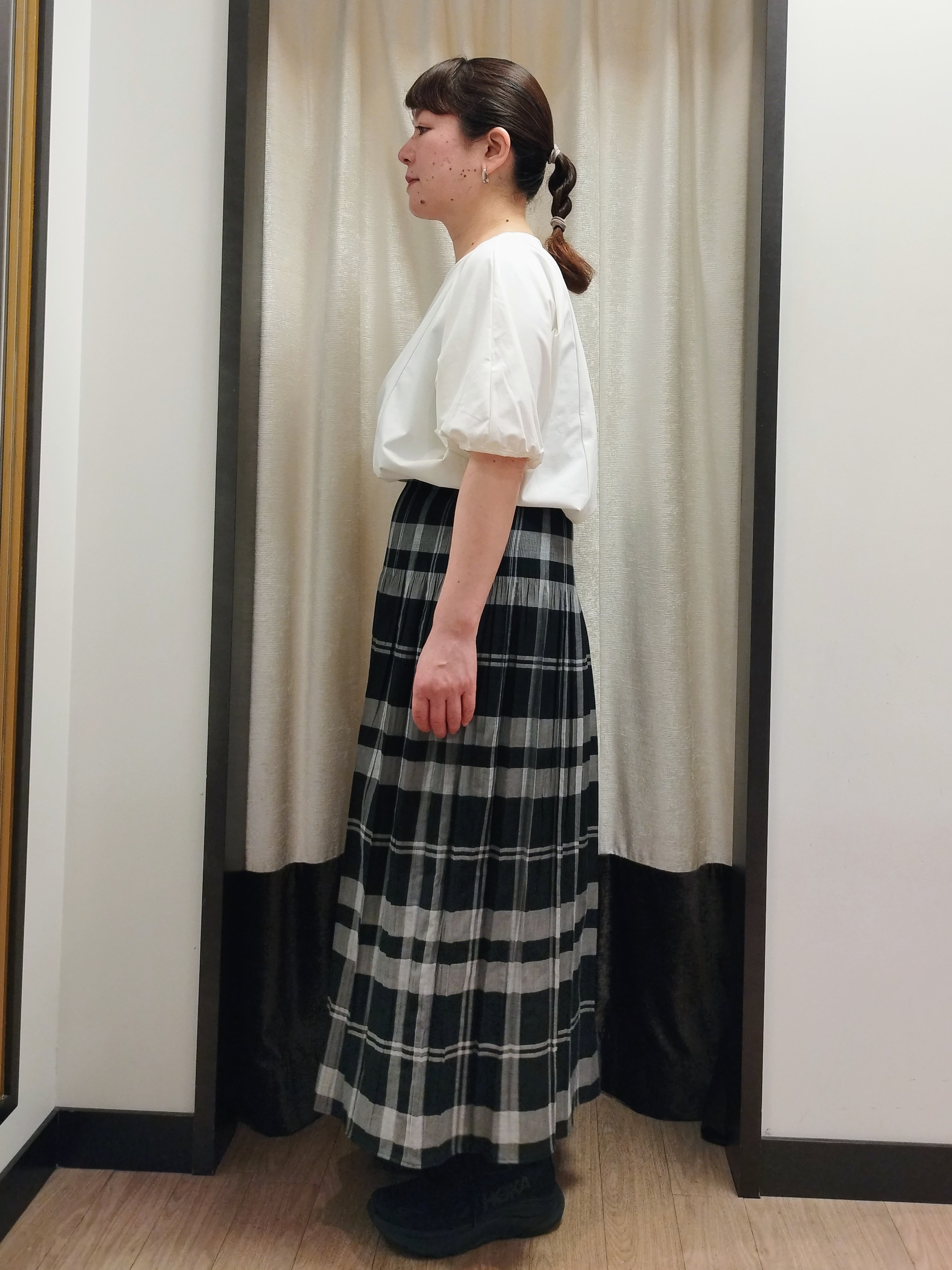 junさんの「Reflect｜【UVカット／接触冷感／吸水速乾】ギャザースリーブカットソー」を使ったコーディネート