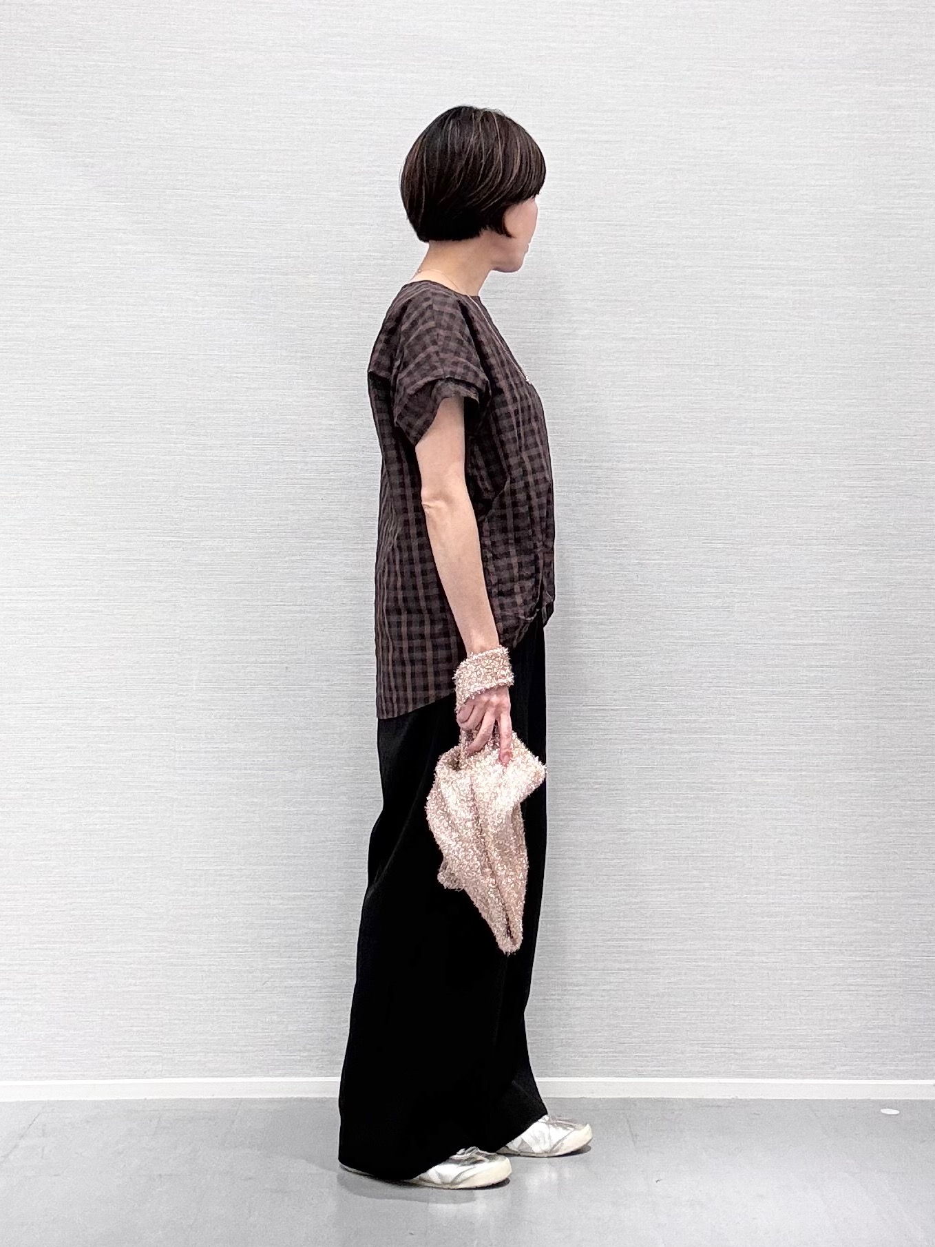 Yukoさんの「UNTITLED｜シアーチェックブラウス」を使ったコーディネート