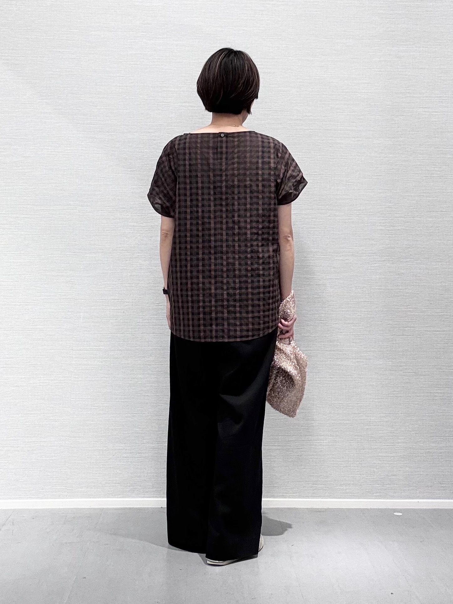 Yukoさんの「UNTITLED｜シアーチェックブラウス」を使ったコーディネート