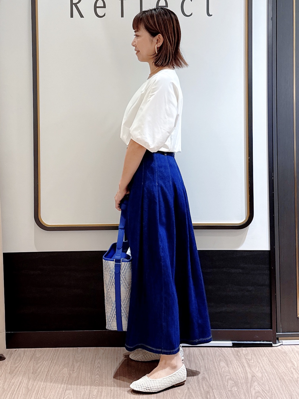 nekoさんの「Reflect｜【UVカット／接触冷感／吸水速乾】ギャザースリーブカットソー」を使ったコーディネート
