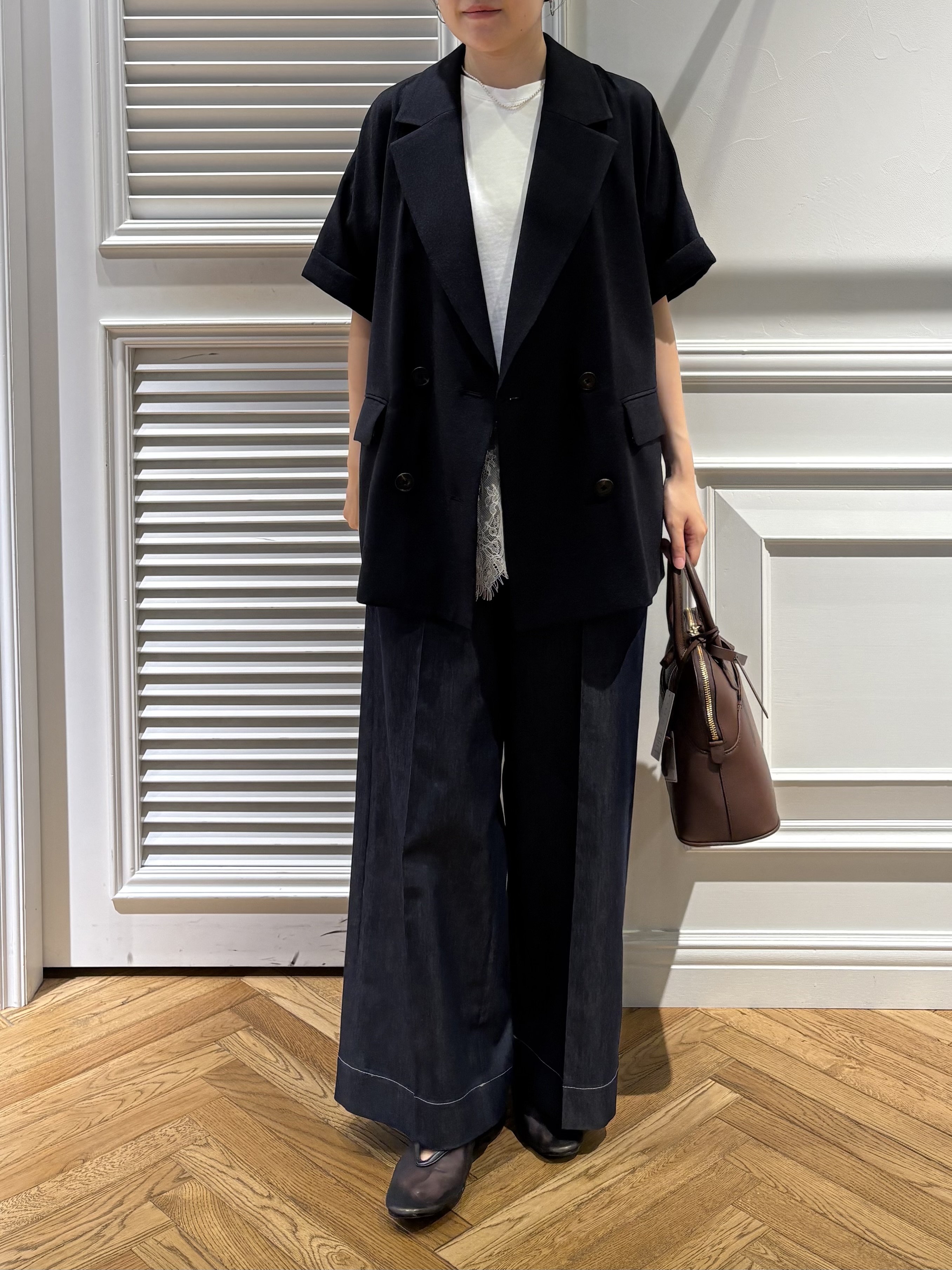 cocoさんの「DRESSTERIOR｜レースドッキングレイヤード Tシャツ」を使ったコーディネート
