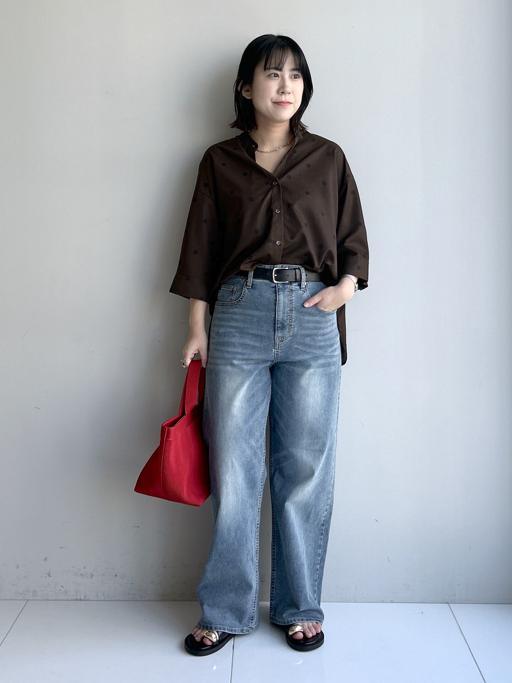 Hirokaさんの「Dessin｜【セットアップ可】ドットプリント ハーフスリーブシャツ」を使ったコーディネート